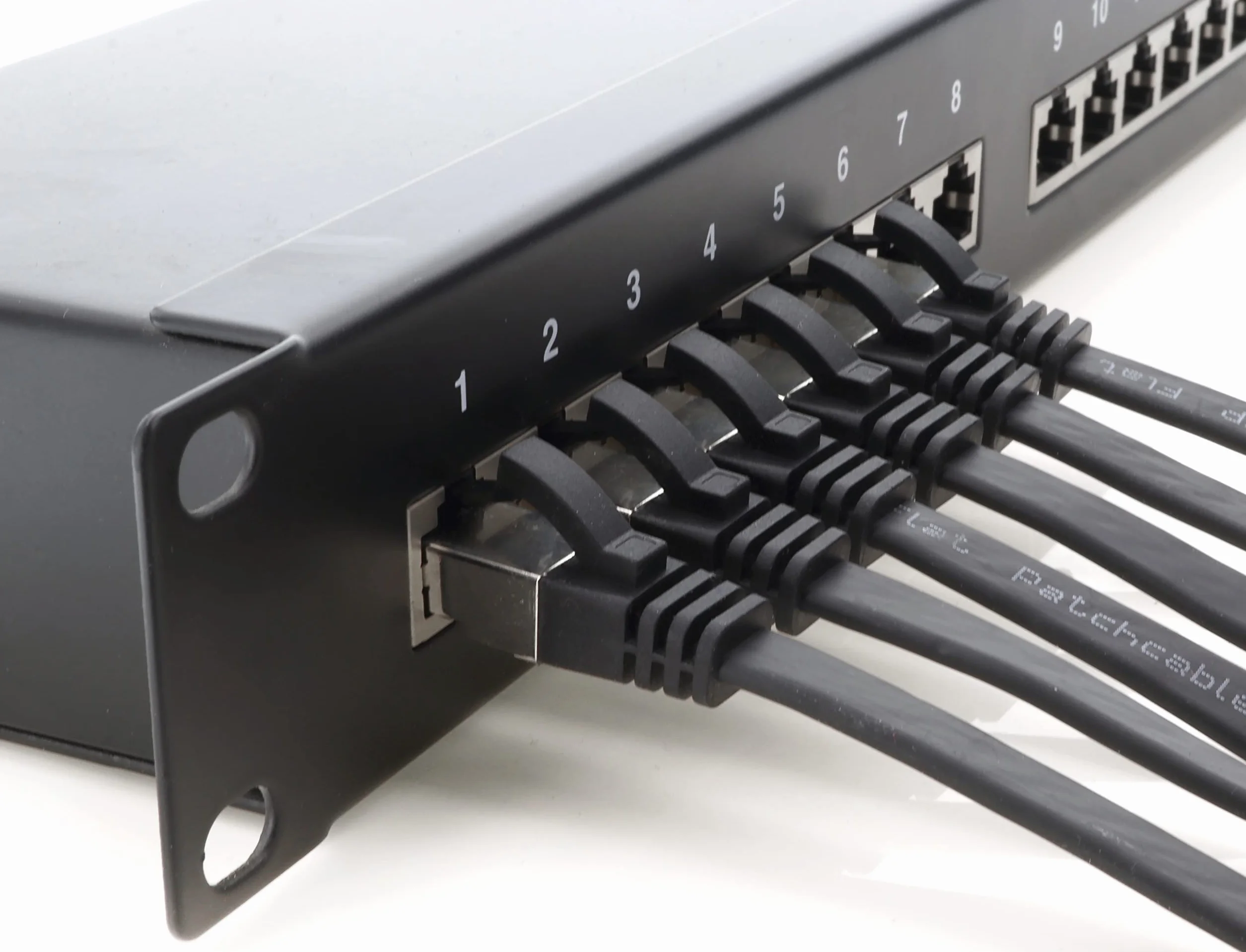 3,0 m Cat 8 kabel krosowy płaski czarny 40 Gigabit kabel sieciowy Ethernet LAN kabel 40 Gbits 2000 MHz kabel krosowy Cat8 kabel LSZH TPE PIMF Rj45 wtyczka 1 sztuka - 3,0 m