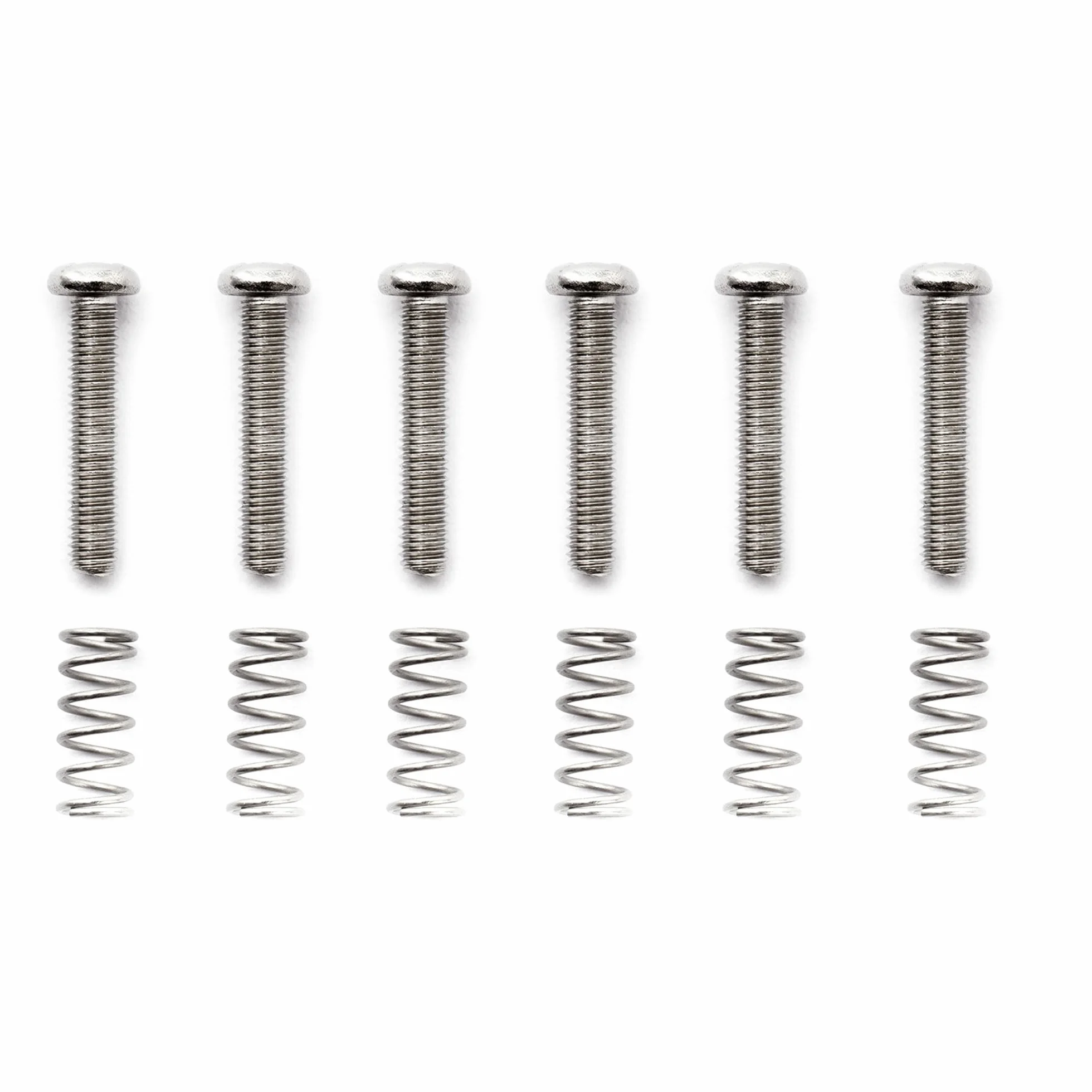 Musiclily Pro Metryczna M3X16mm Stal Nierdzewna Siodełko Intonacja Śruby i Sprężyny do Mostka Tremolo Gitary Elektrycznej Import Strat Style, Oryginalny Kolor (6 szt.)