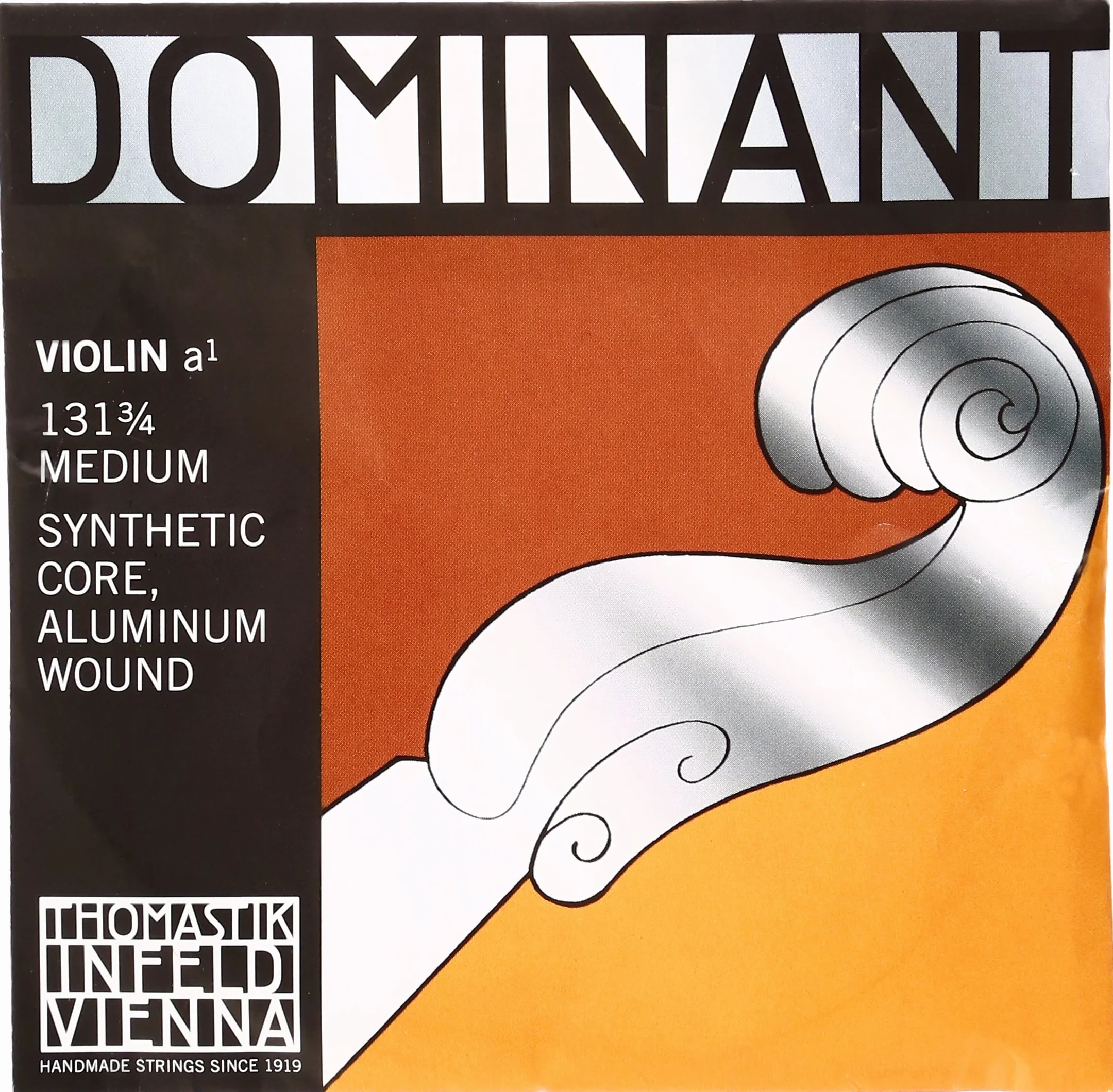 Thomastik-Infeld Dominant struna skrzypcowa A 3/4 – struna pojedyncza (131 3/4), syntetyczny rdzeń, aluminiowe oploty, średnie napięcie