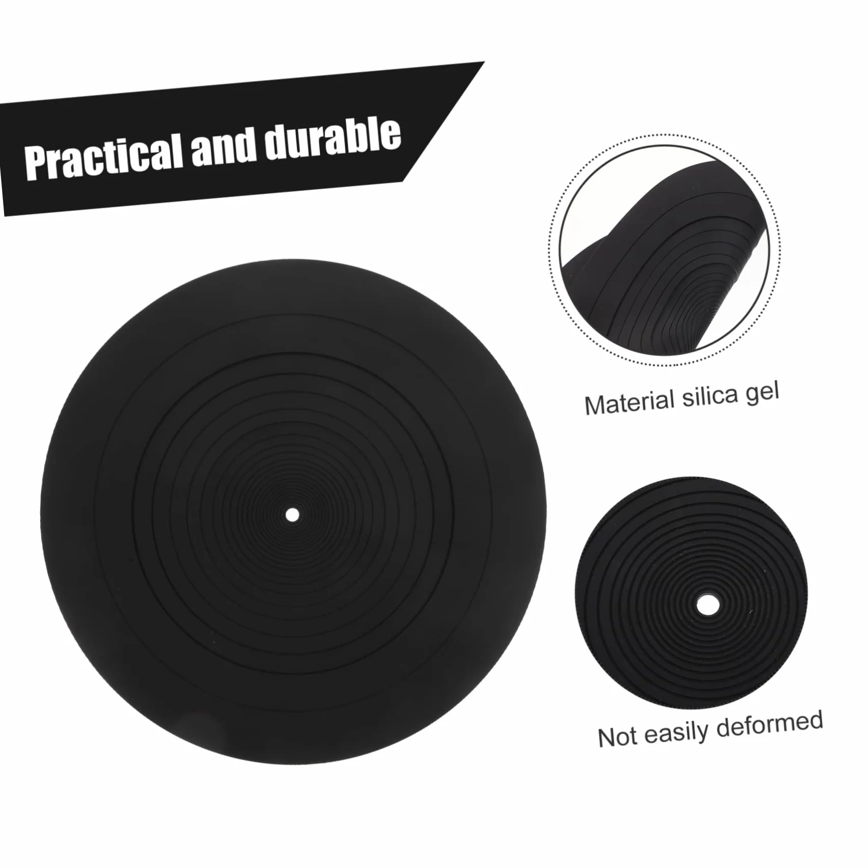 ifundom Podkładka Silikonowa Pod Płyty Winylowe Podkładka Gramofonowa 295 Mm Czarna Slipmat Mata Ochronna Pod Płyty Winylowe Wytrzymała I Łatwa Do Czyszczenia