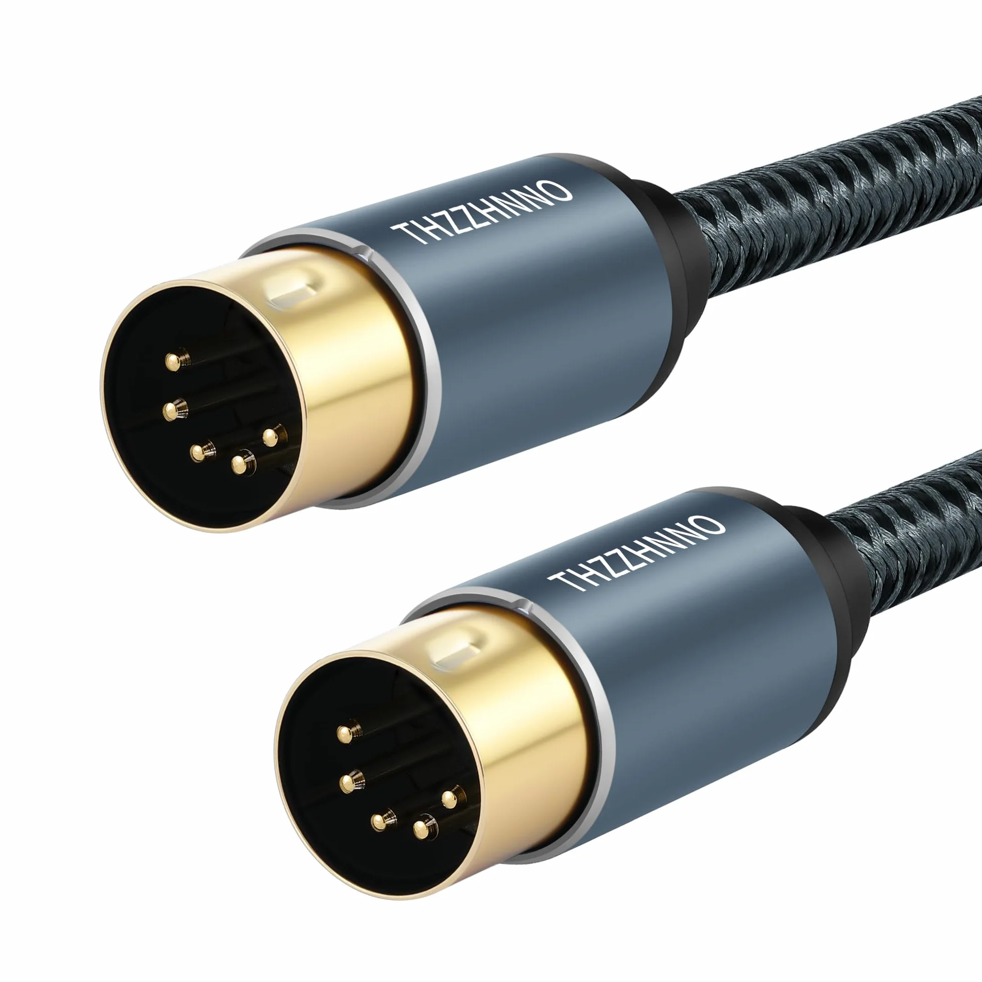 Kabel MIDI męski na męski, 5-pinowy kabel MIDI 16,4 m, kompatybilny z pianinem elektronicznym, bębnem elektronicznym