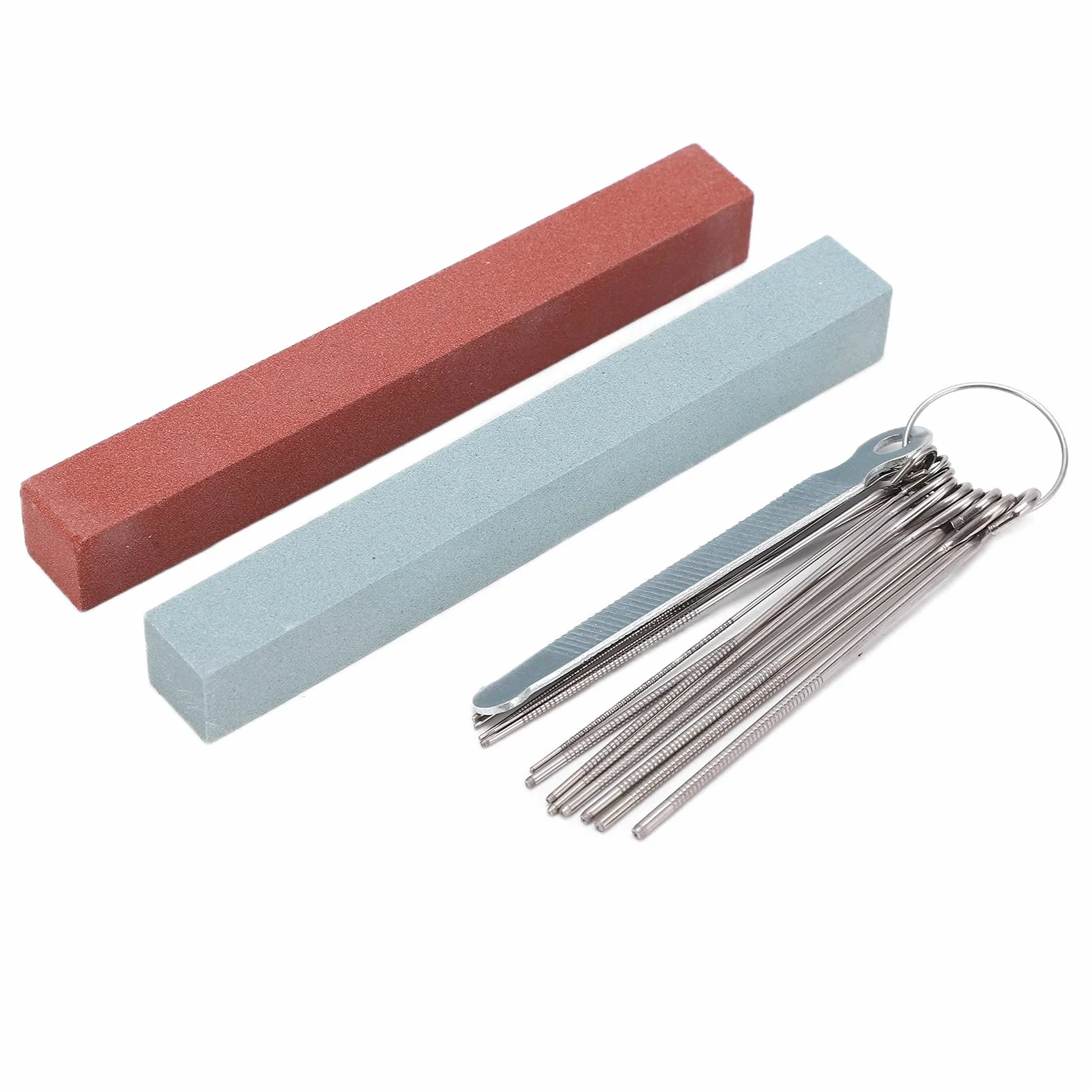 Narzędzia do Naprawy Gitary Guitar Bridge Saddle Nut Files z Kamieniem Szlifierskim Profesjonalne Polerowanie Akcesoria do Konserwacji Instrumentów Muzycznych(M02802)