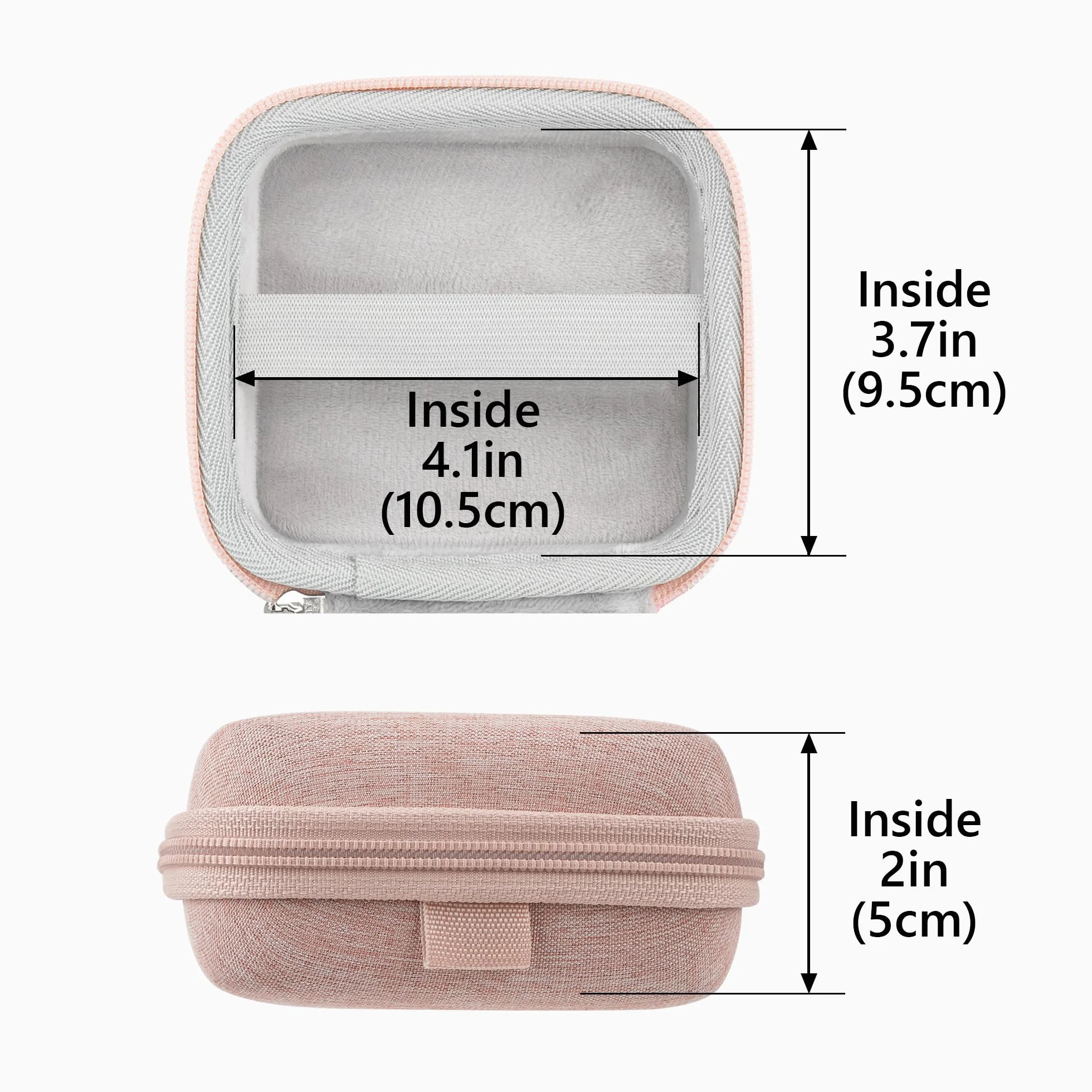 Geekria Shield Speaker Case kompatybilny z JBL Go 5/4/3, Go 3 Eco Cover, pokrowiec twardy ochronny na głośnik, z miejscem na kabel, brelok-karabinek (Różowy)