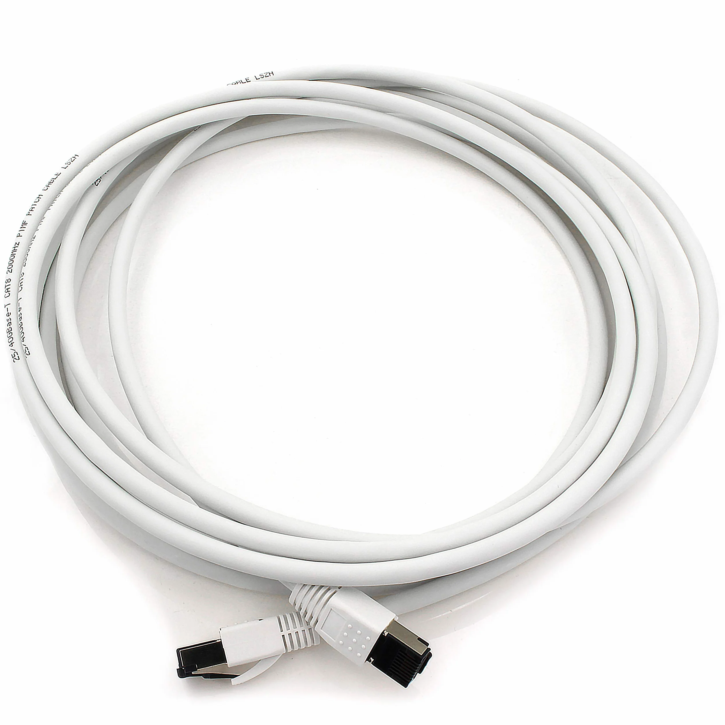 1aTTack.de Kabel sieciowy 2 m Cat 8 biały - 1 sztuka Cat.8 Lan 2000 MHz 40 Gbit, 40GBase-T Poe+ kabel Ethernet LSZH, 1 x 2 metry biały