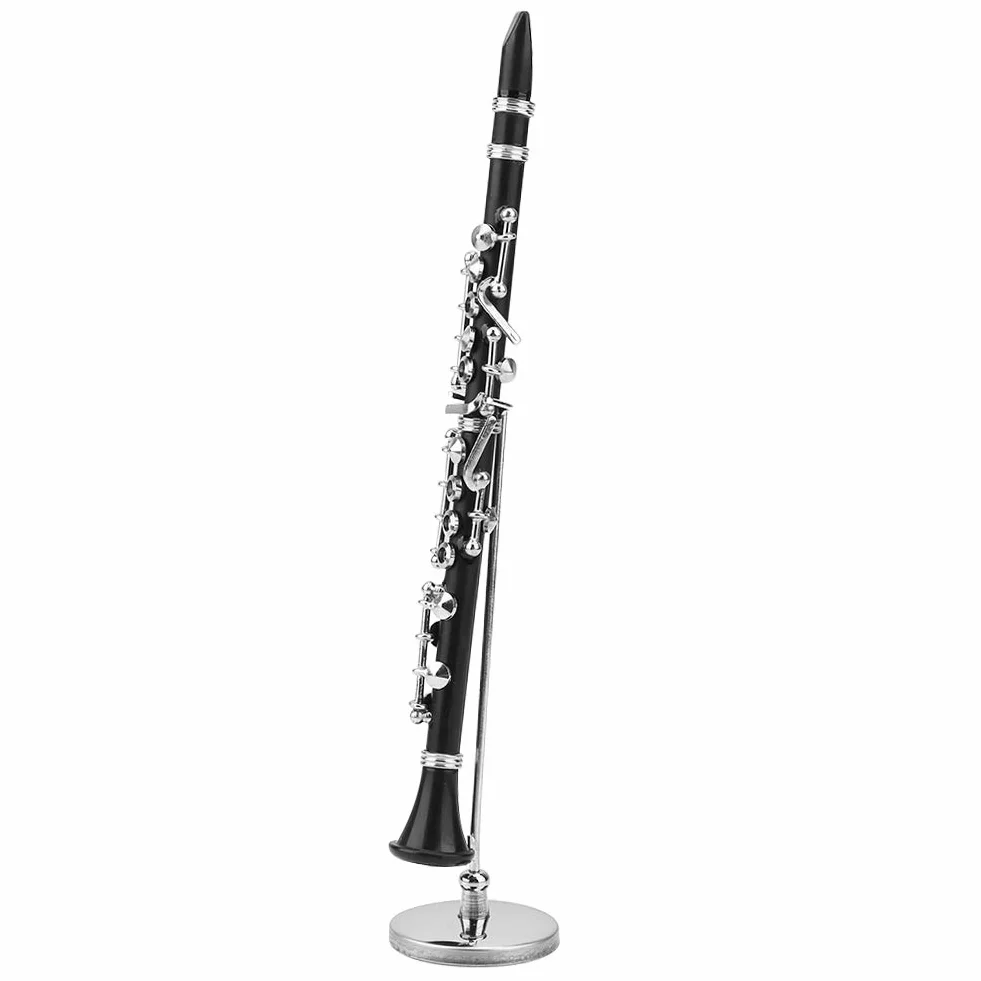 FTVOGUE 16 cm mini model klarnetu ozdoba instrument do dekoracji domu dekoracja do pokoju dziecięcego