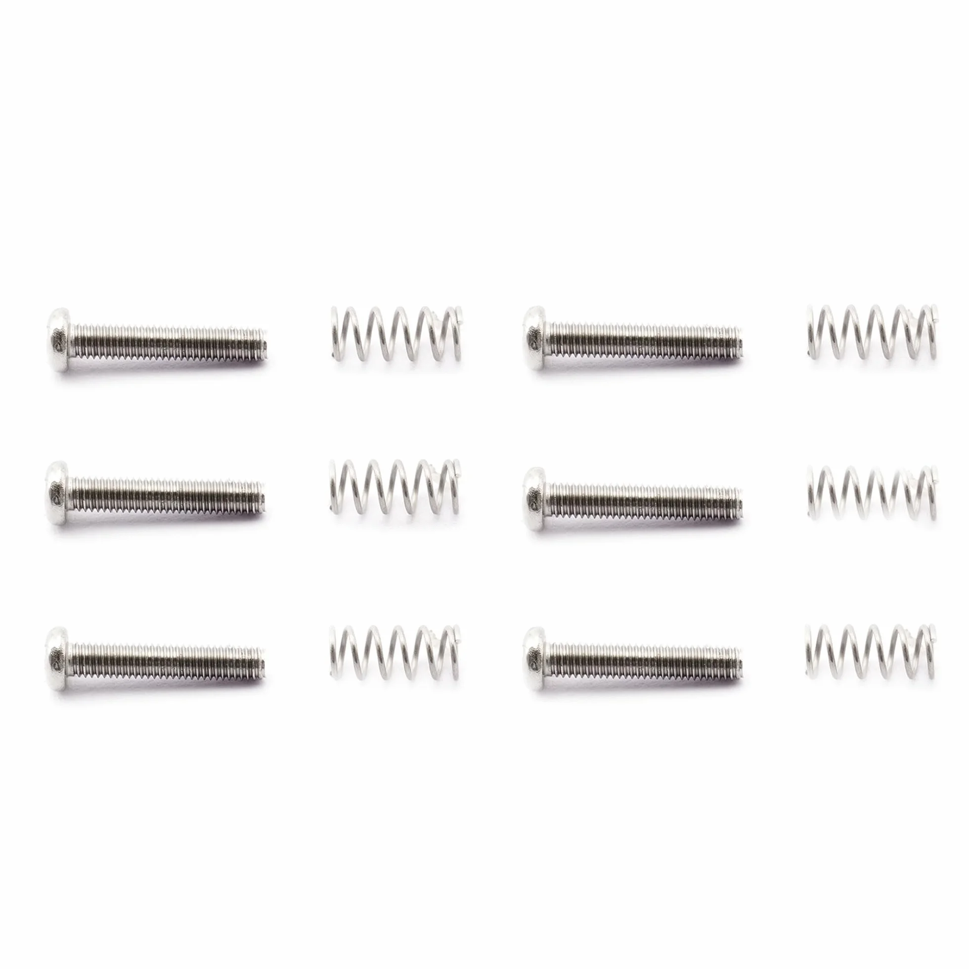 Musiclily Pro Metryczna M3X16mm Stal Nierdzewna Siodełko Intonacja Śruby i Sprężyny do Mostka Tremolo Gitary Elektrycznej Import Strat Style, Oryginalny Kolor (6 szt.)