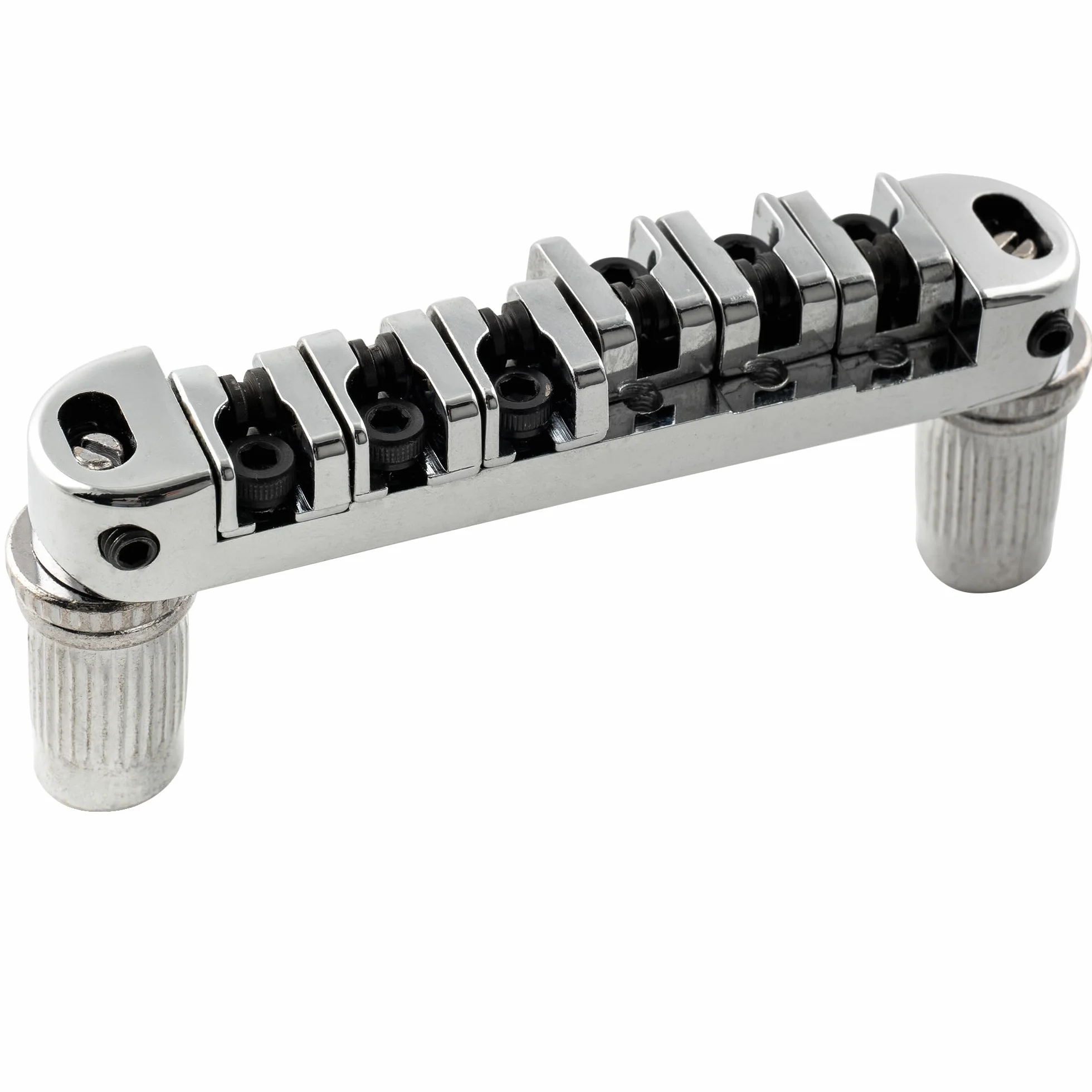 Musiclily Blokowany Mostek Rolkowy Tune-o-matic do Gitary Elektrycznej Typu Les Paul, Chrom