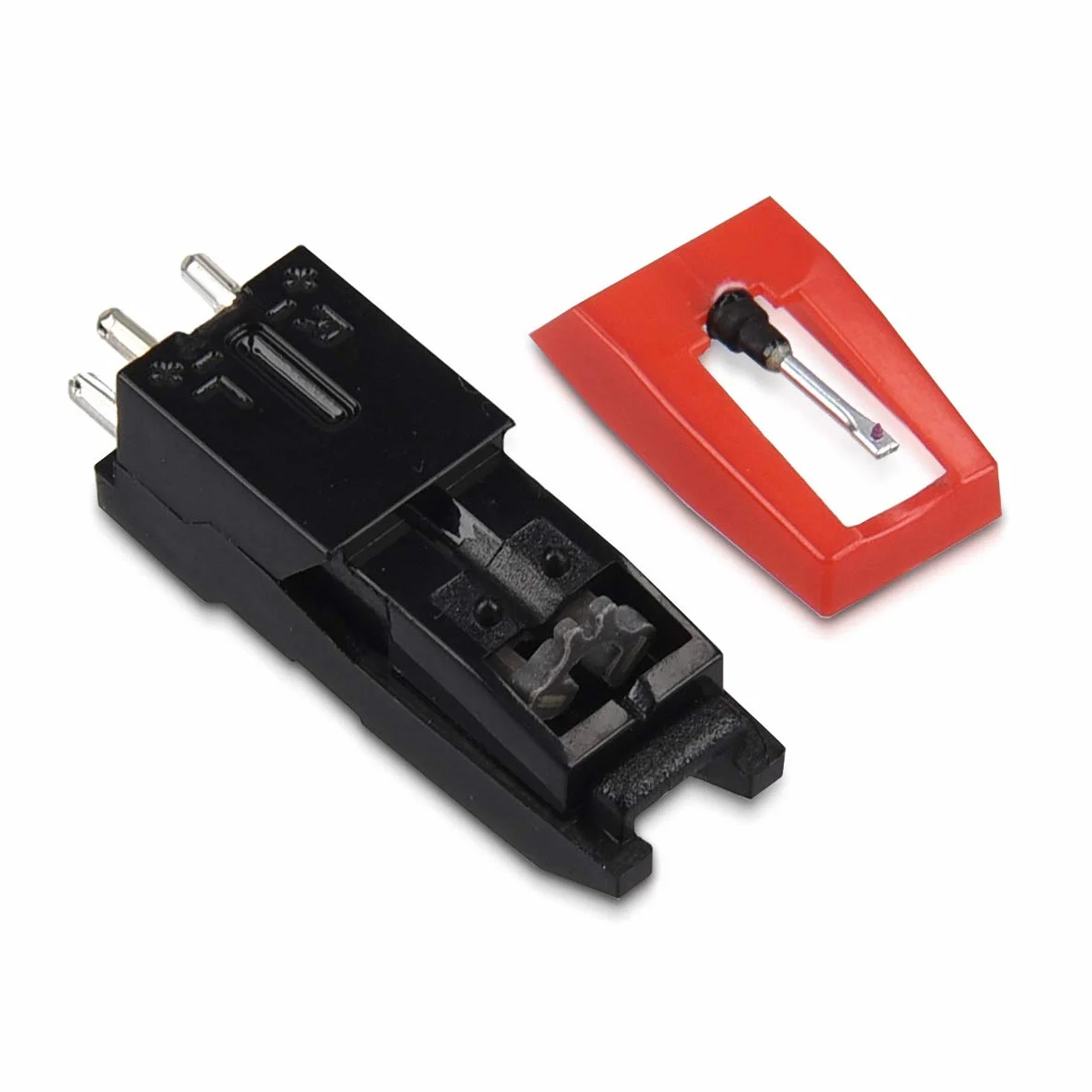 Navaris 2x zamienna igła gramofonowa z igłą do płyt winylowych - stalowa igła z safirem na szczycie do płyt 33 45 78 rpm - zamienna igła gramofonu, system rysików
