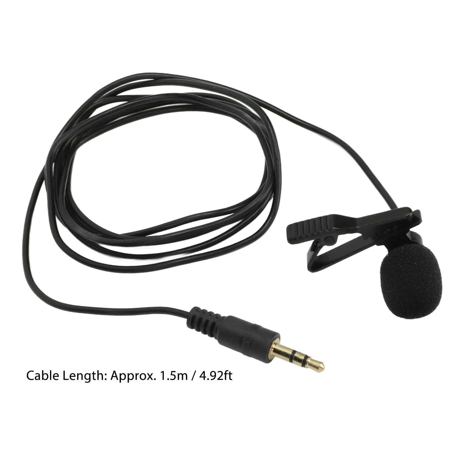 Mikrofon Krawatowy 3,5 Mm Profesjonalny Mikrofon Przypinany do Klapy Lav Mic do Nagrywania Wideo, Lavalier Lapel Mikrofon do Nagrywania Mikrofonu do Telefonu Android