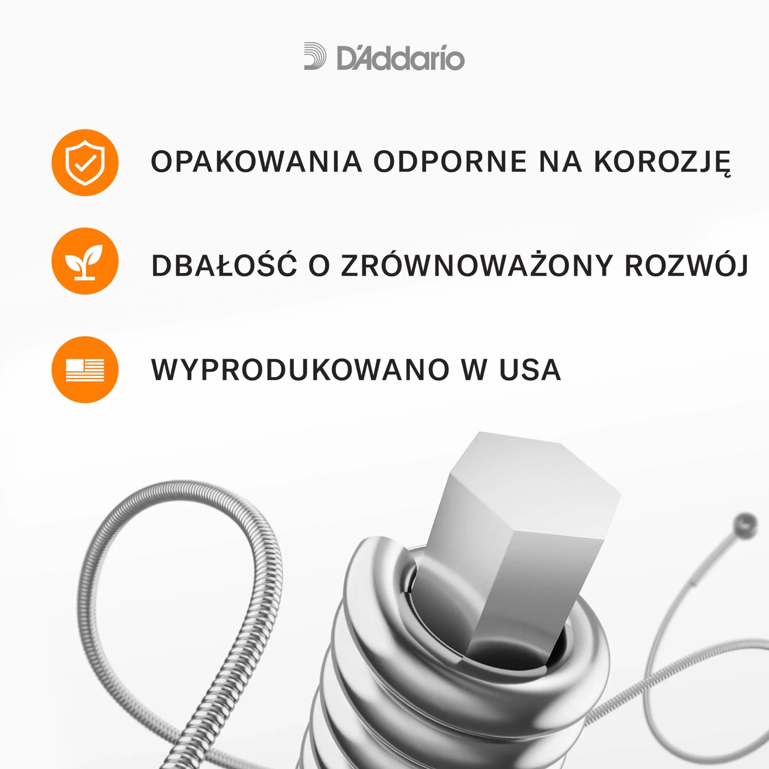 Struny do gitary elektrycznej D'Addario EXL117 Nickel Wound, średnia góra/bardzo ciężki dół, 11-56