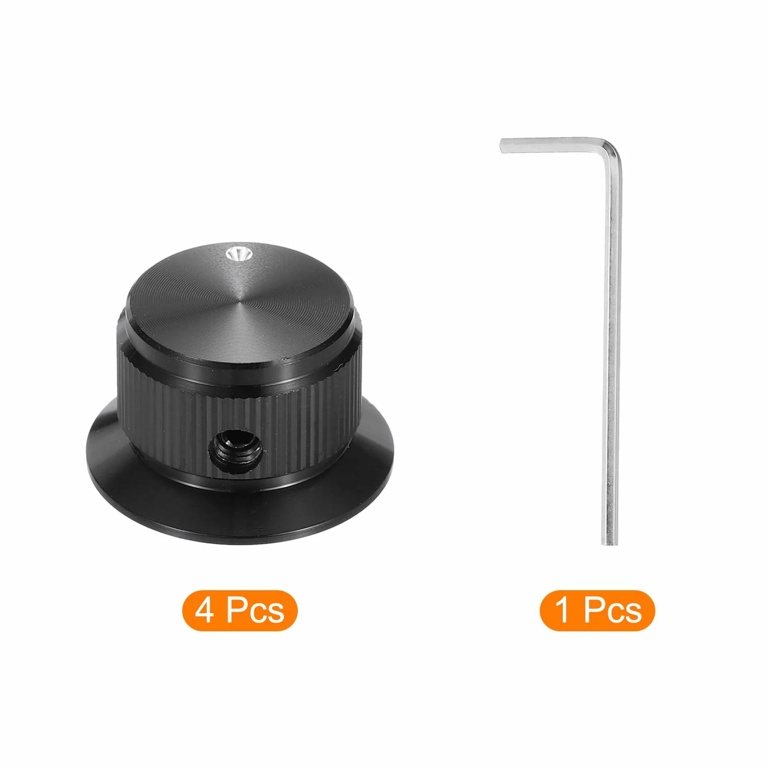 QUARKZMAN 4 sztuki aluminiowych przycisków potencjometru 1/4" (6 mm) pokrętła gitarowe uniwersalne pokrętła regulacji głośności z wyświetlaczem punktowym, regulator głośności do gitary basowej 9/16