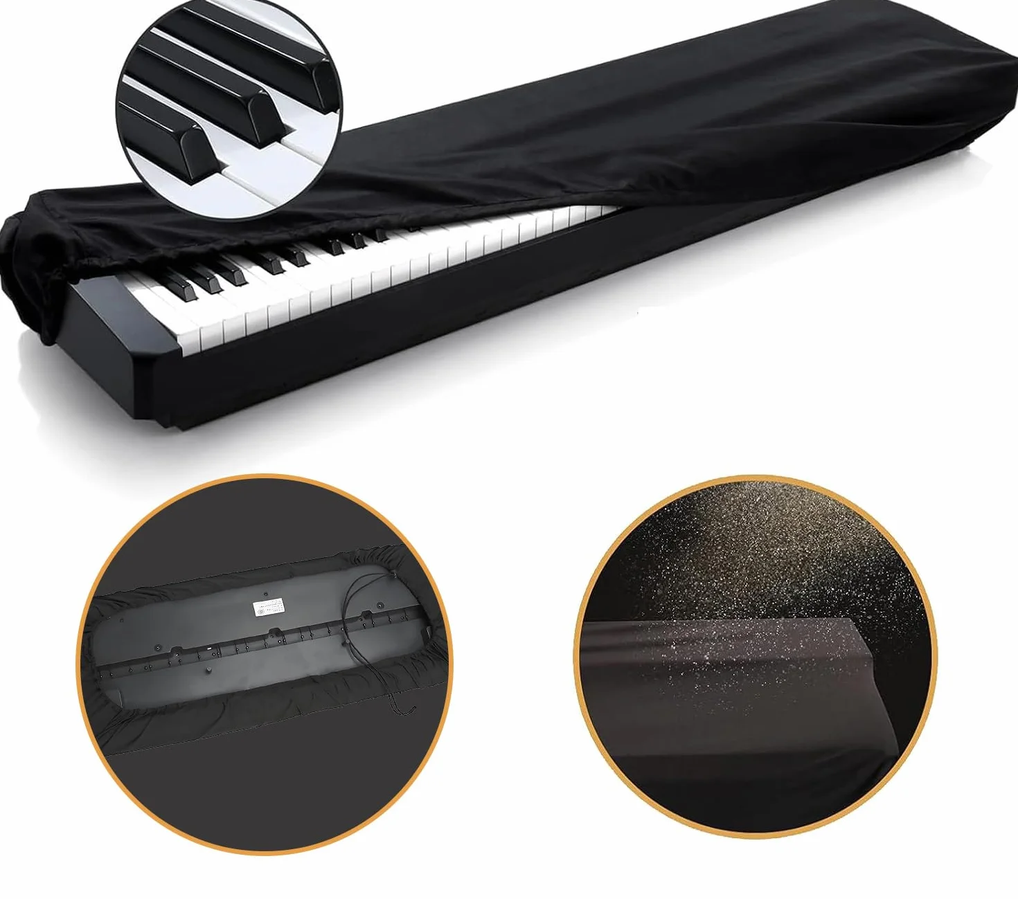 Osłona klawiatury fortepianowej, ochrona przed kurzem, elektroniczna osłona fortepianu, ochrona przed kurzem i nadaje się do prania, osłona fortepianu 61