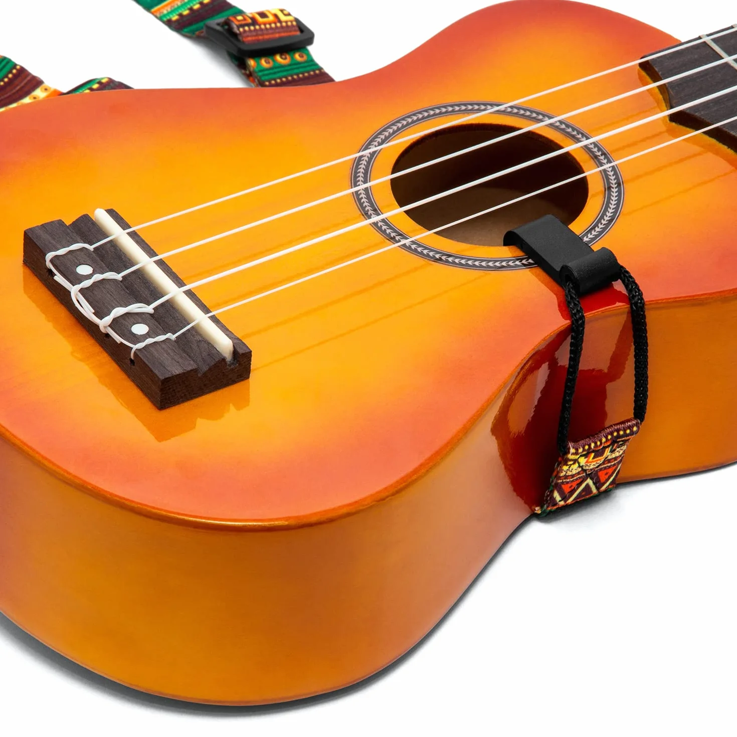 Tiger Pasek ukulele w stylu azteckim - regulowany pasek pasuje do wszystkich ukulele