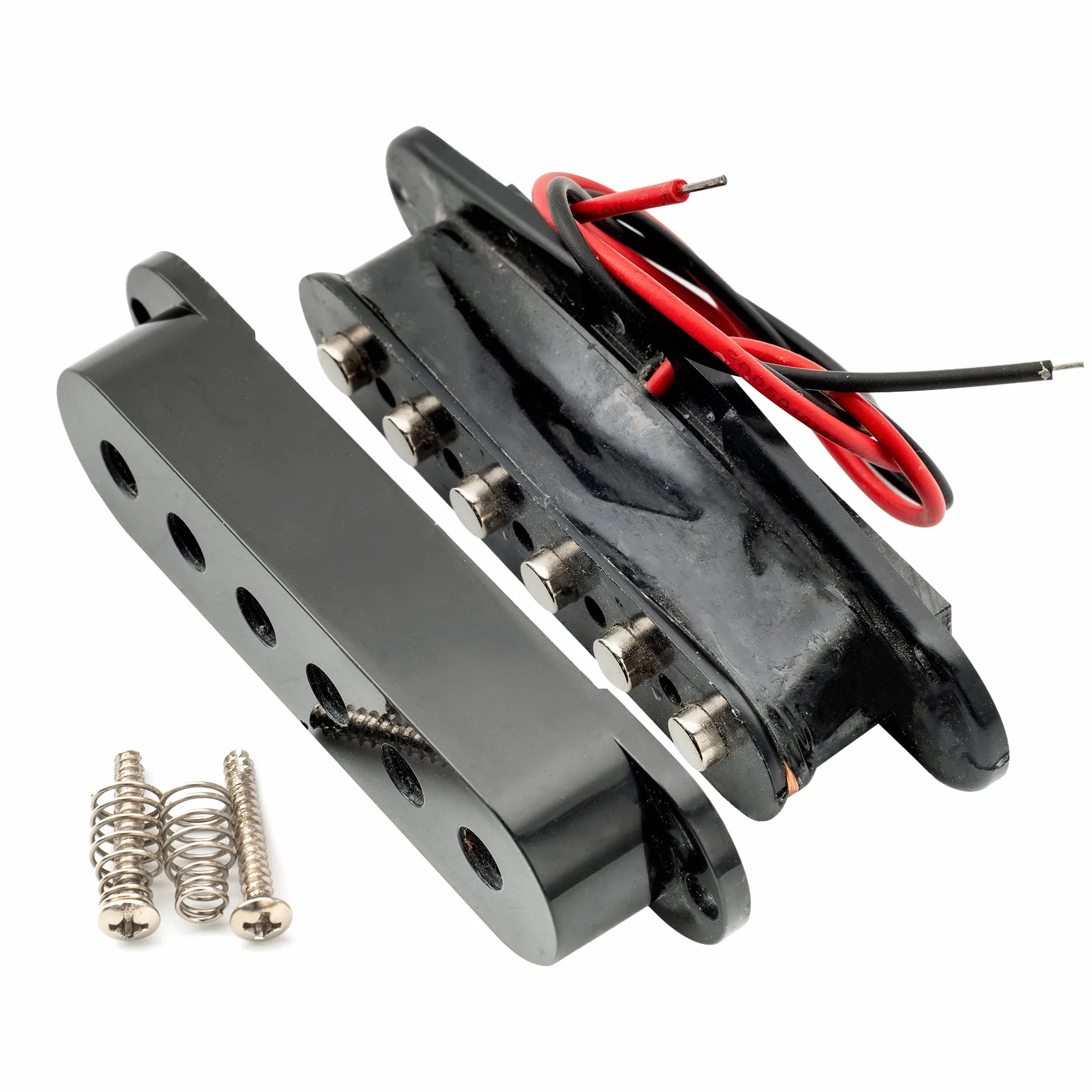 Musiclily 50mm Single Coil Przetwornik Strat Pickup Middle do Gitary Stratocaster, Czarny