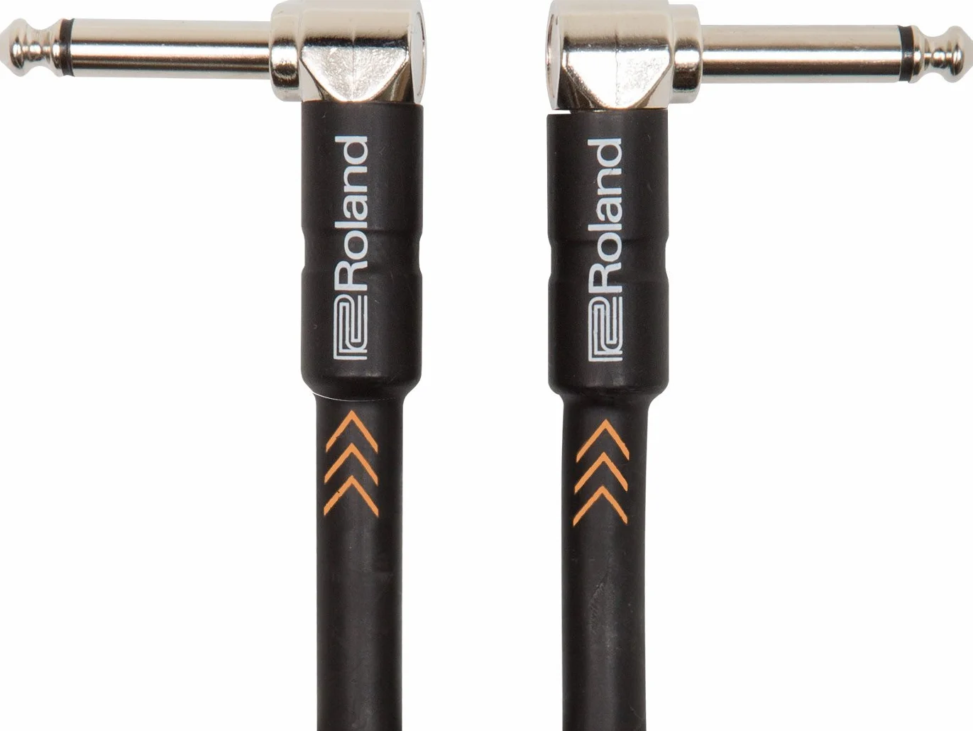 Roland Black Series kabel patch/pedał – kabel krosowy – kątowa wtyczka jack 6,3 mm, długość: 30 cm – RIC-B1AA
