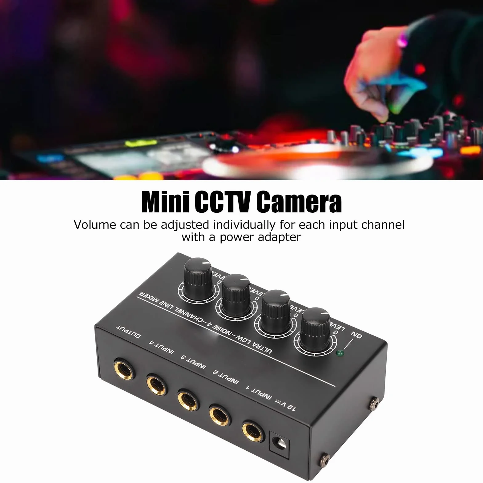 4-kanałowy Wzmacniacz Liniowy, Mikser ze Wzmacniaczem Dźwięku Stereo dla Klubów, Barów Studio i Scena, Mikser Liniowy o Niskim Poziomie Hałasu z regulacją Głośności