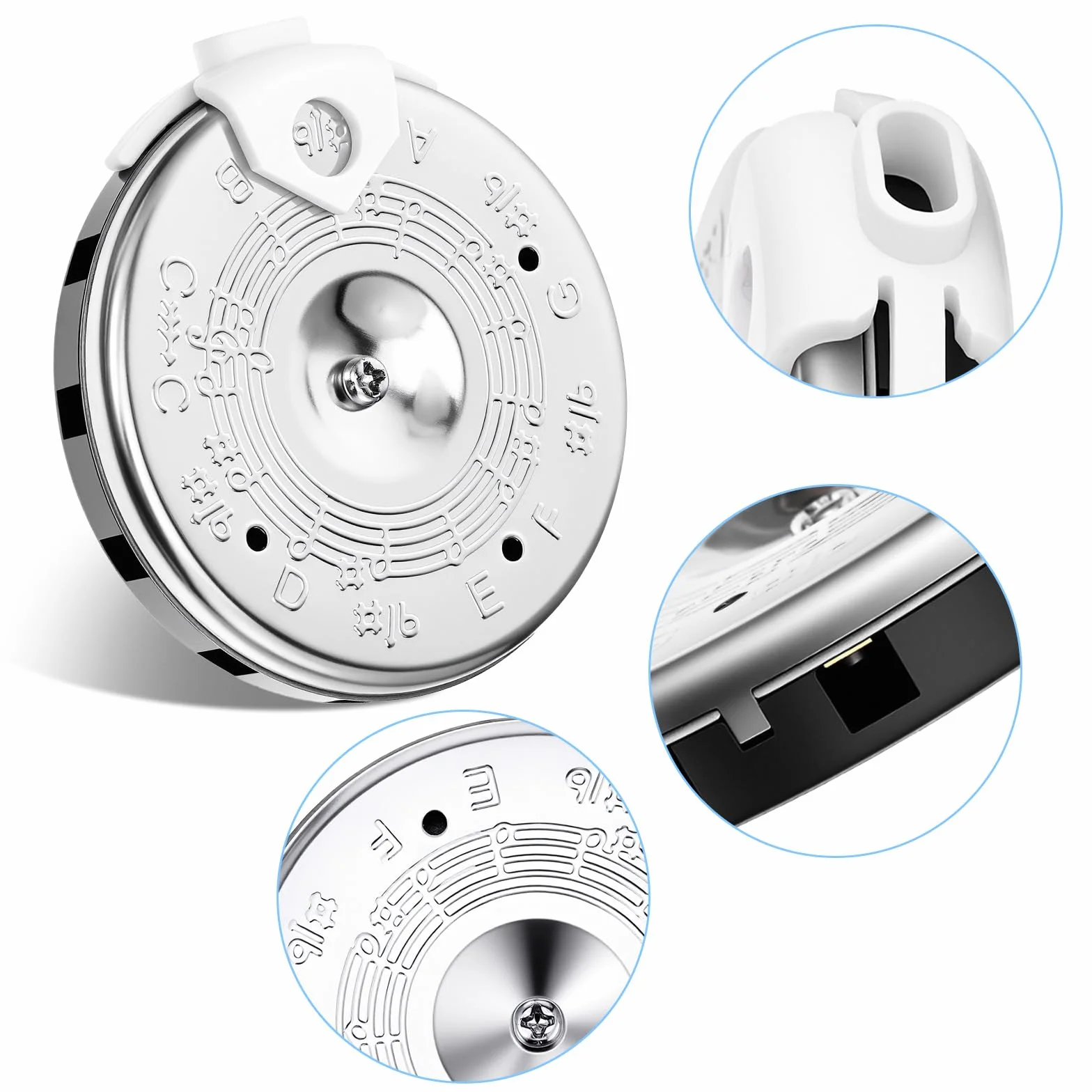 Pitch Pipe dla piosenkarzy wrażliwy chromatyczny tuner rurowy do śpiewania, rura wokalna z pudełkiem do przechowywania, rura tunera dla piosenkarzy, gitary, basu, skrzypiec, strojenia ukulele