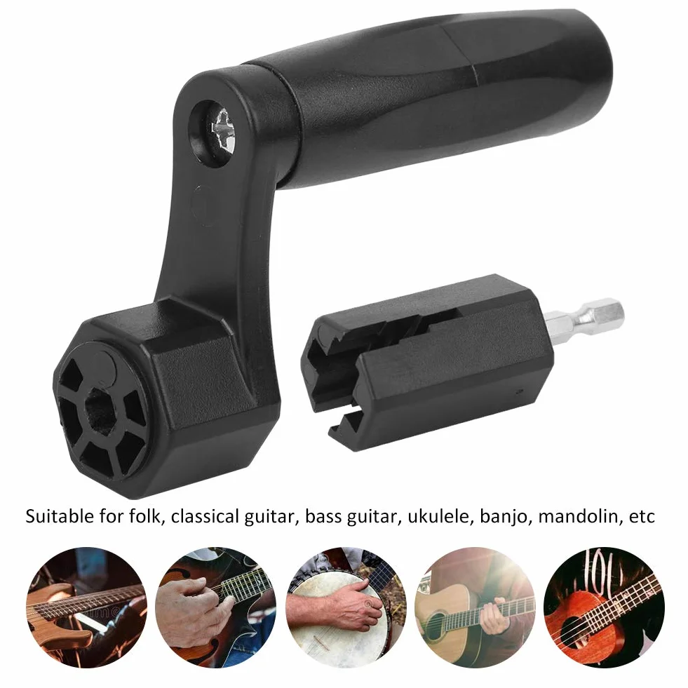 Nawijacz do Strun Gitarowych, 2-calowy Czarny Nawijacz do Strun Gitarowych, Pw-Dbpw-01 Planet Waves Wiertło Peg Winder 1 Nawijacz Strun Gitarowych Most Pin Peg Puller