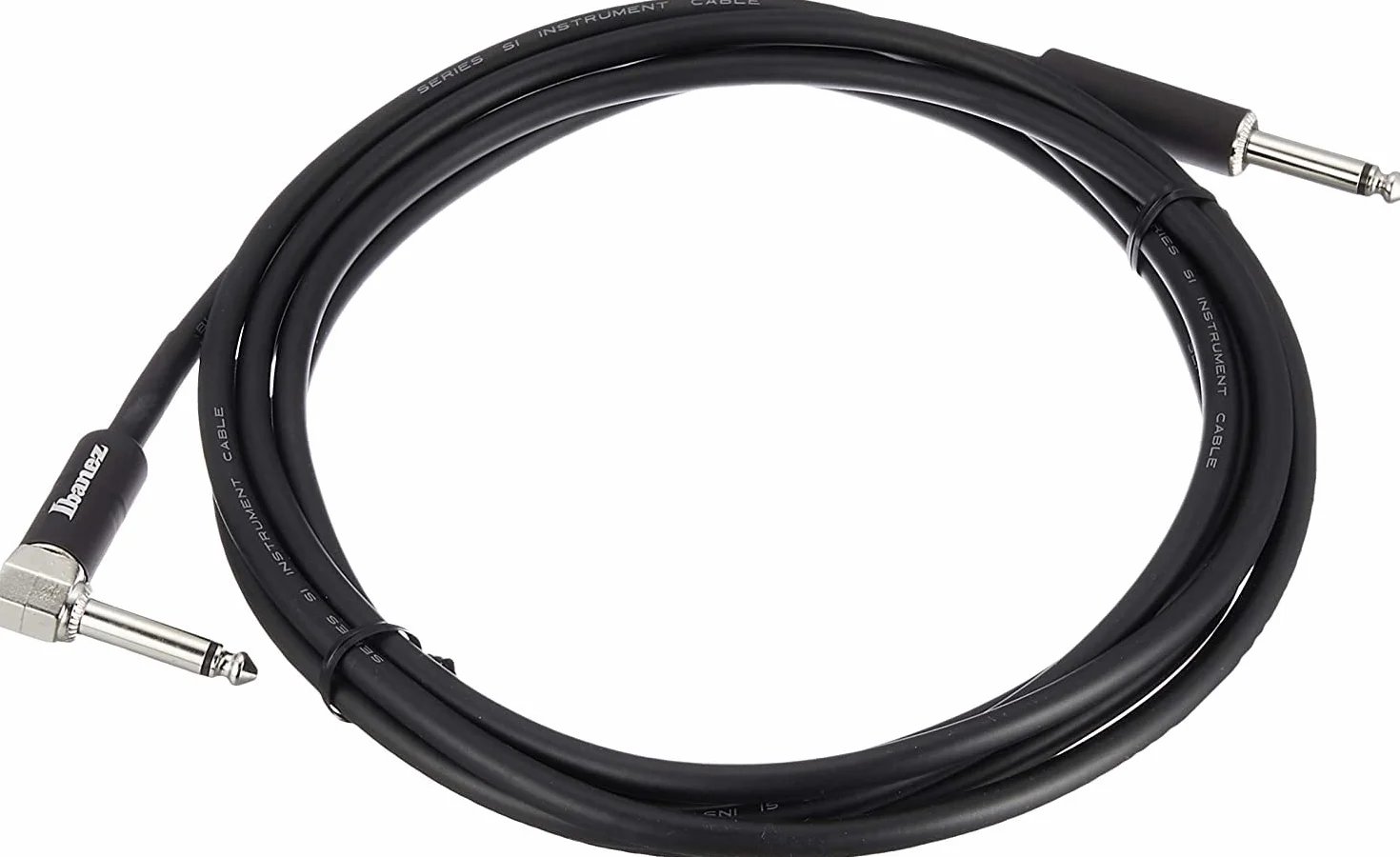 Ibanez SI seria standardowy kabel instrumentalny - wtyczka prosta i kątowa - jack - jack, czarny - 3,05 m / 10 ft - akcesoria gitarowe (SI10L)