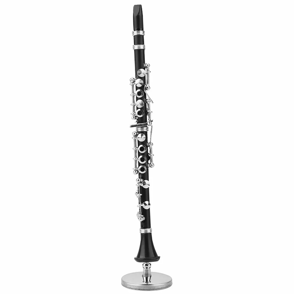 FTVOGUE 16 cm mini model klarnetu ozdoba instrument do dekoracji domu dekoracja do pokoju dziecięcego