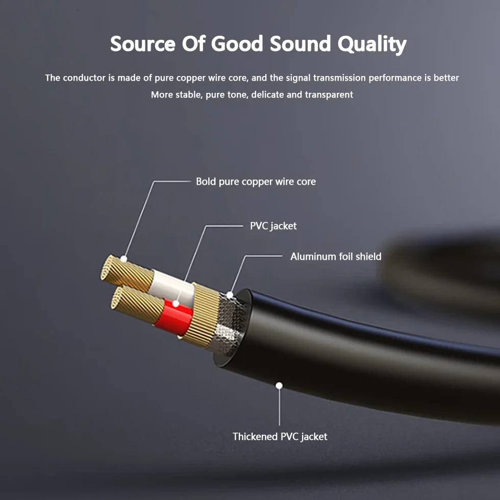 Profesjonalny kabel audio Jack, kabel do gitary elektrycznej 6,35 mm męski na męski 6,35 mm do podłączenia instrumentów muzycznych, basów elektrycznych, klawiatur, wzmacniaczy, mikserów, gitar i