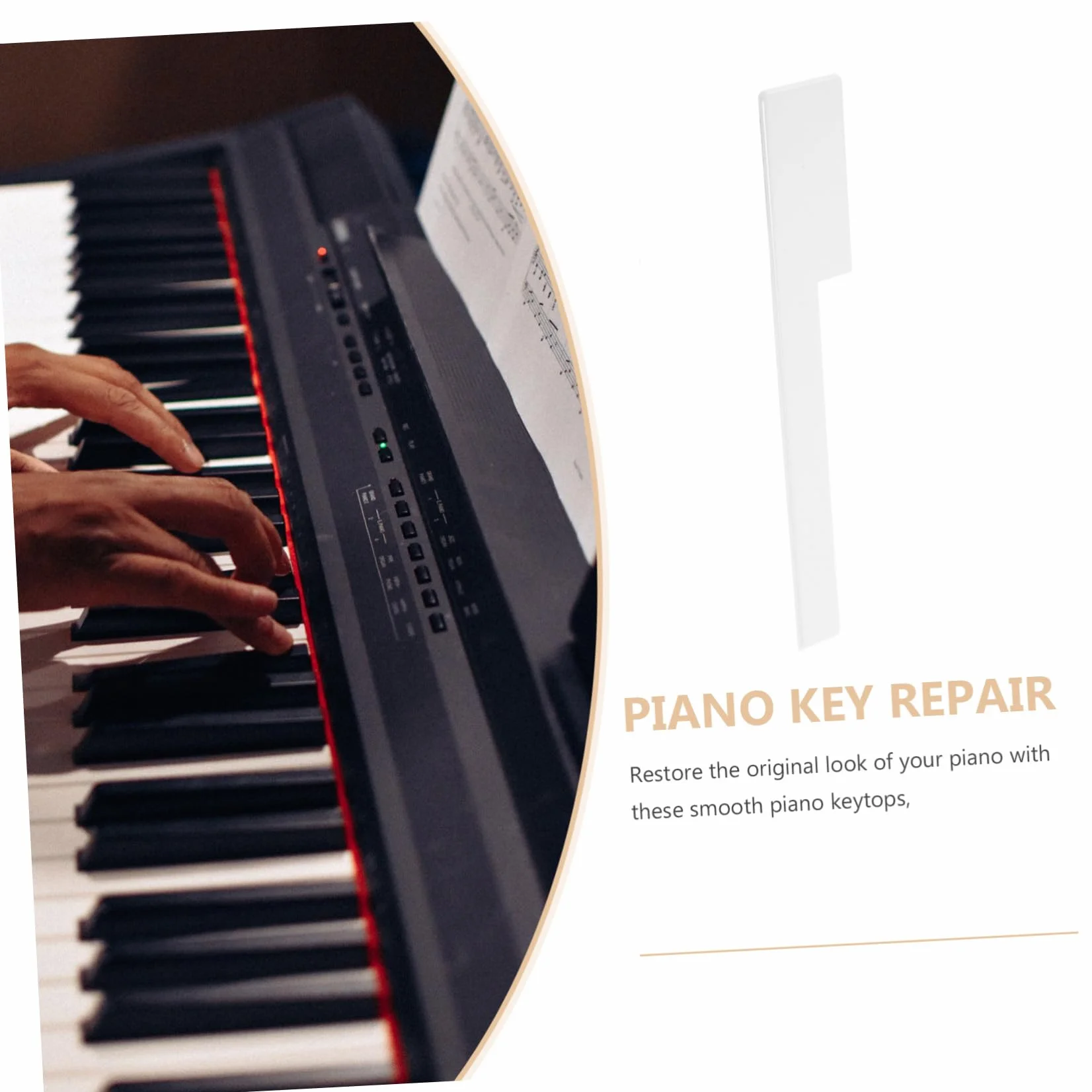 Replacement Piano Key Top Plastic Overlay for Acoustic And Electronic Keyboards Piano Key Keyboard Repair Parts