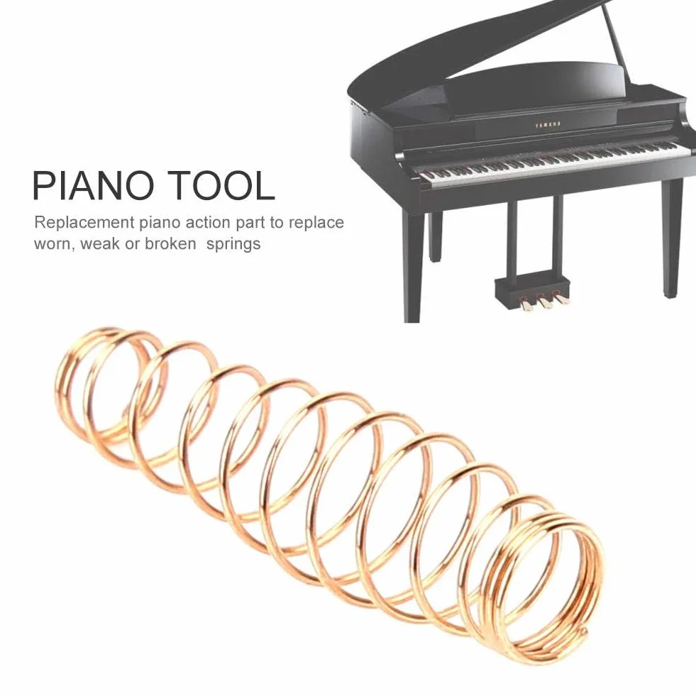 RiToEasysports Piano Jack sprężyna, sprężyna fortepianowa sprężyna spiralna fortepianu fortepian mosiądz sprężyna śrubowa część naprawcza fortepianu akcesoria do instrumentów do pianina 90 sztuk/opakowanie