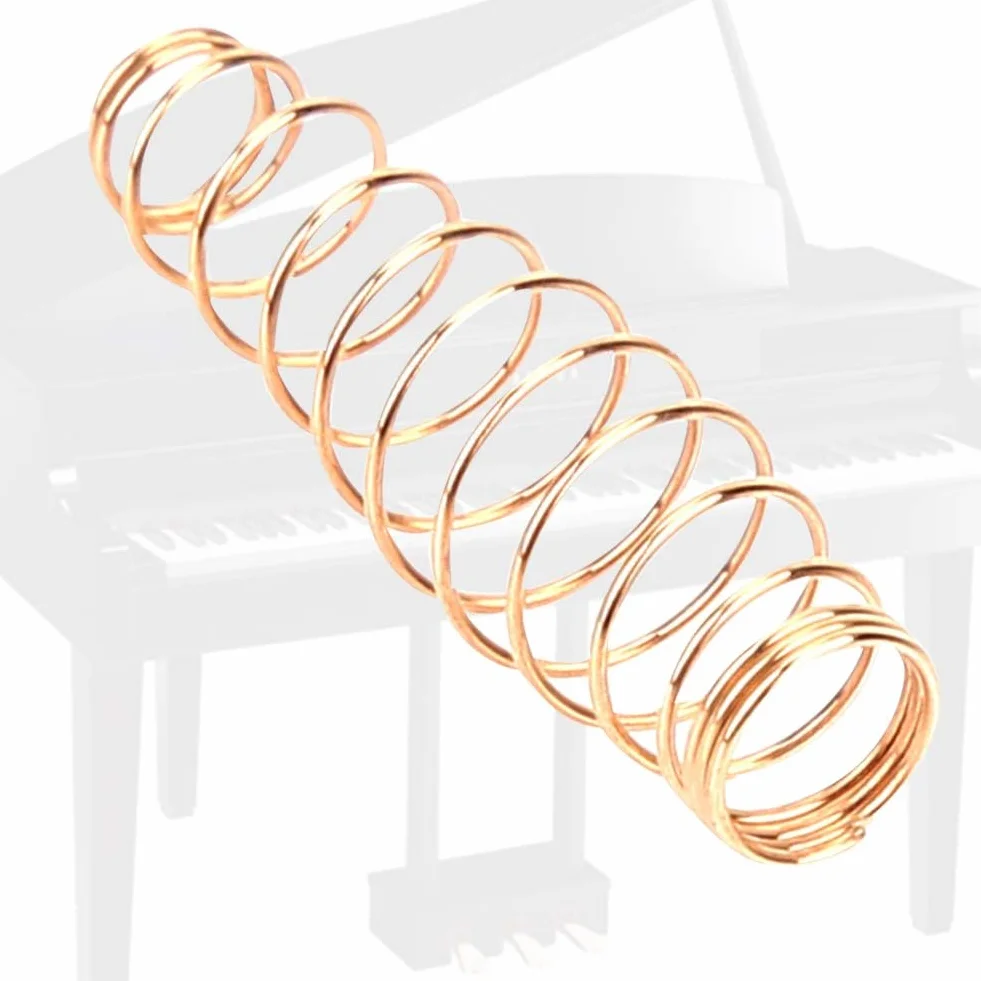 RiToEasysports Piano Jack sprężyna, sprężyna fortepianowa sprężyna spiralna fortepianu fortepian mosiądz sprężyna śrubowa część naprawcza fortepianu akcesoria do instrumentów do pianina 90 sztuk/opakowanie