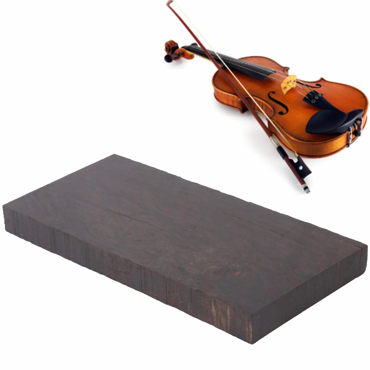 Czarny Heban Drewno Drewno DIY Rękojeść Rękodzieła 70x50x20mm / 120x60x10mm Akcesoria do Instrumentów Muzycznych(120 * 60 * 10mm)