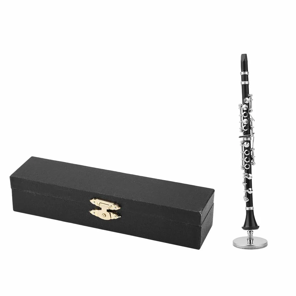 FTVOGUE 16 cm mini model klarnetu ozdoba instrument do dekoracji domu dekoracja do pokoju dziecięcego