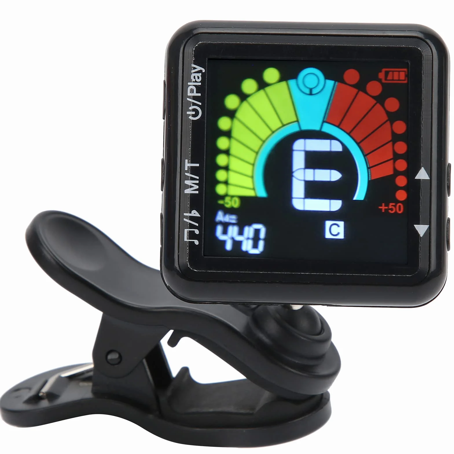 Tuner Gitarowy Clip On Tuner Metronomu 2 w 1 Akumulator Tuning do Gitary Basowej Ukulele Skrzypce Banjo