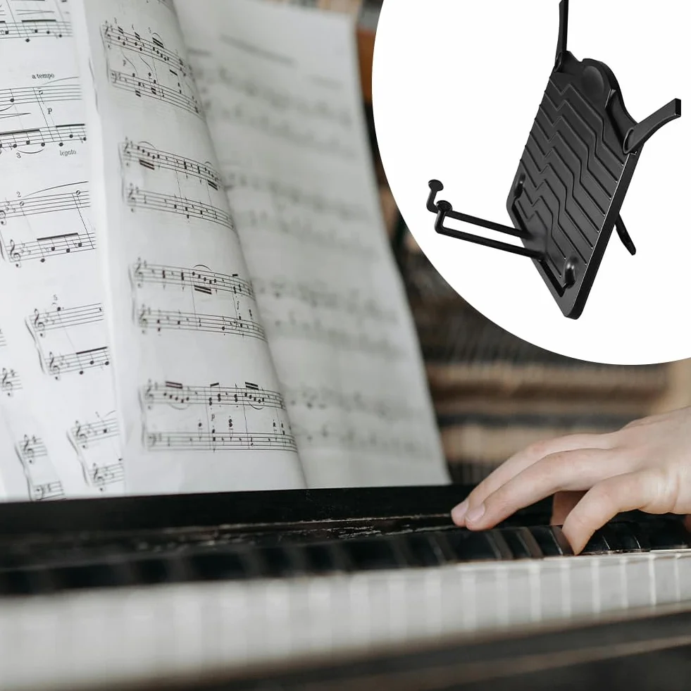 Statyw na nuty, stojak na książki muzyczne, statyw muzyczny do biurka, składany statyw muzyczny, do użytku w szkołach i orkiestrach lub do ćwiczeń w domu, lekki, przenośny i składany do przechowywania