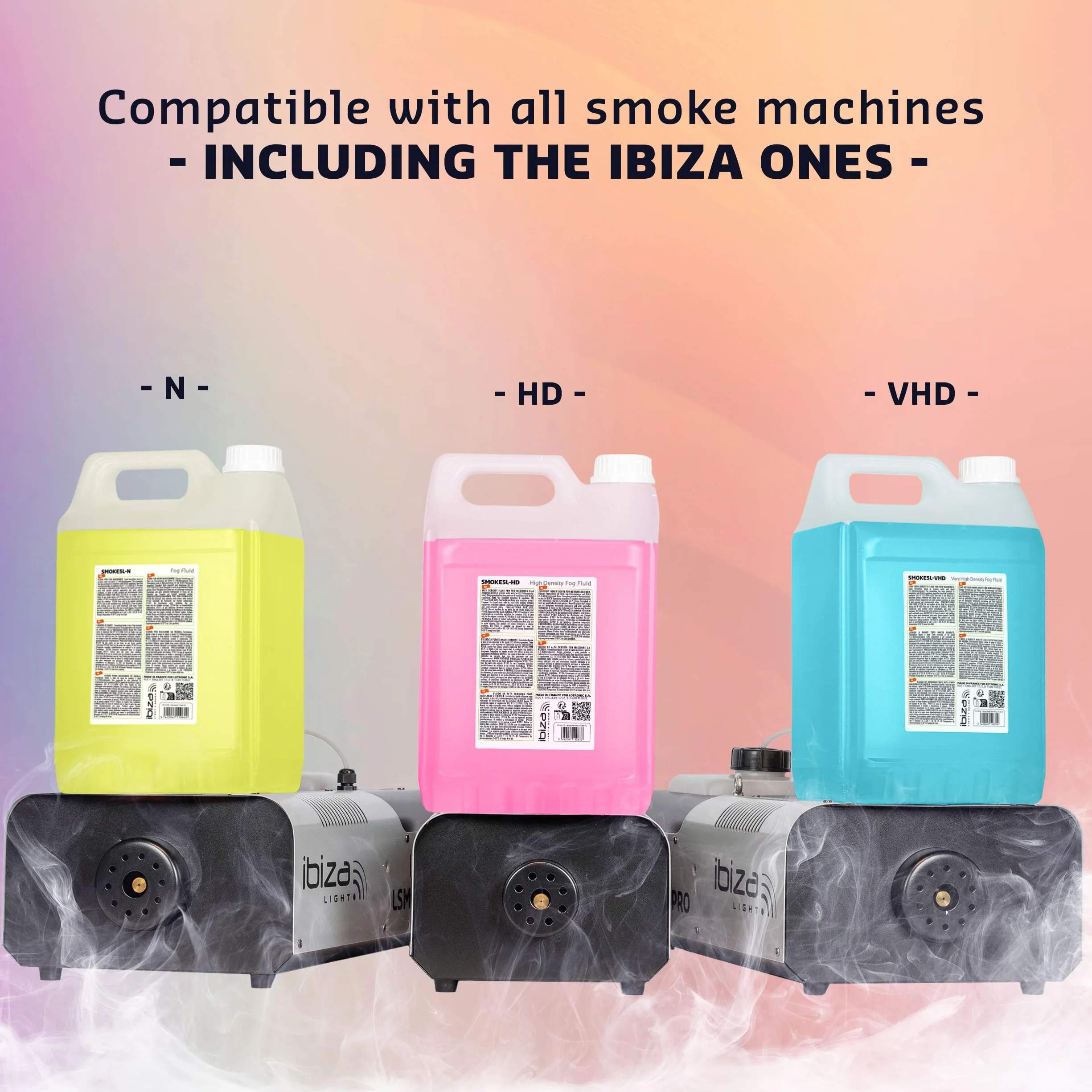 Ibiza - SMOKE1L-HD - Płyn do maszyn do dymu o wysokiej gęstości - 1 litr
