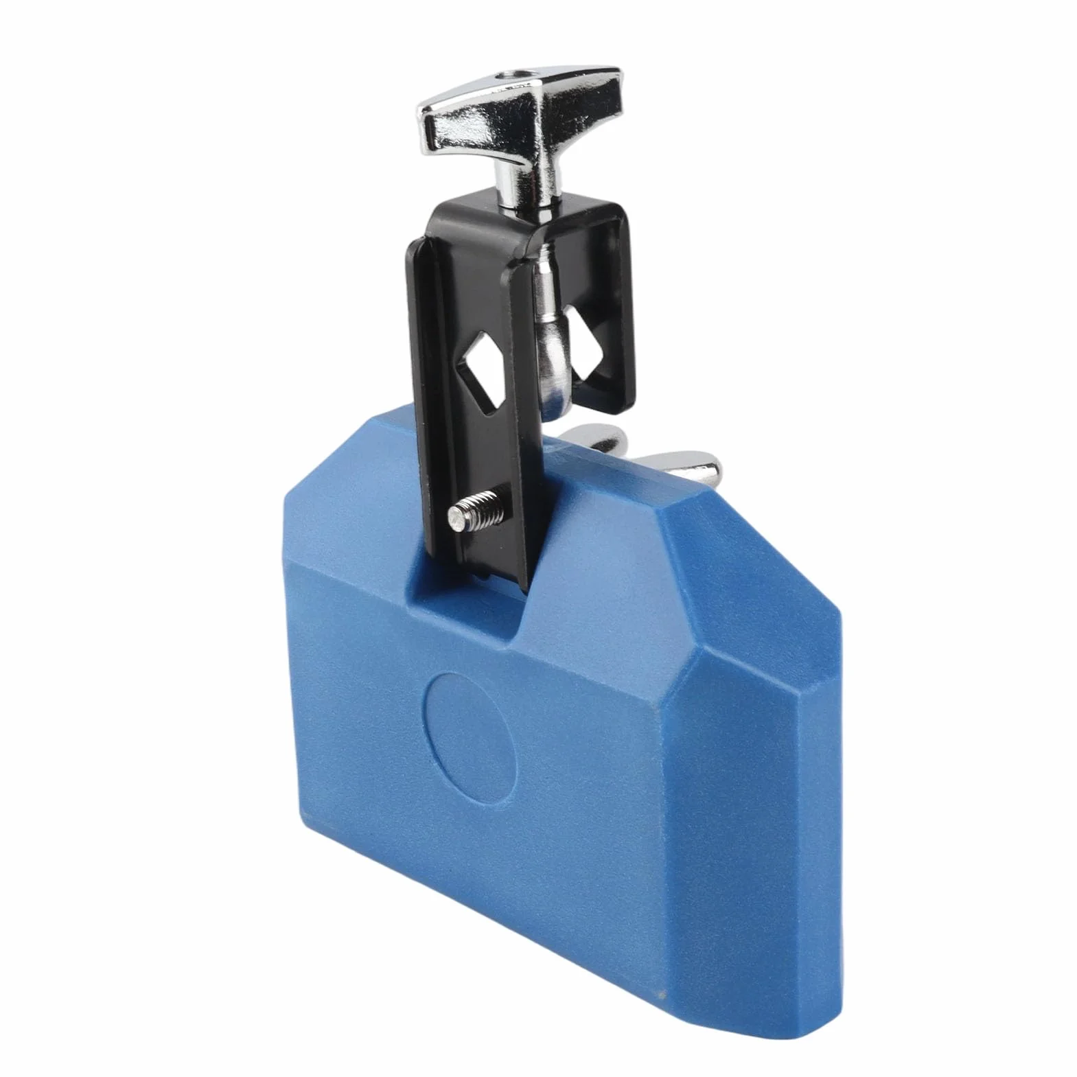 Cowbell do Zestawu Perkusyjnego Regulowany Uchwyt Montażowy Plastikowy Muzyczny Blok Perkusyjny Instrument Perkusyjny łaciński (Niebieski)