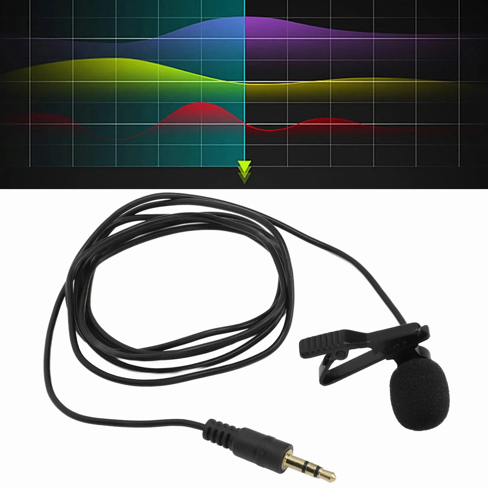 Mikrofon Krawatowy 3,5 Mm Profesjonalny Mikrofon Przypinany do Klapy Lav Mic do Nagrywania Wideo, Lavalier Lapel Mikrofon do Nagrywania Mikrofonu do Telefonu Android