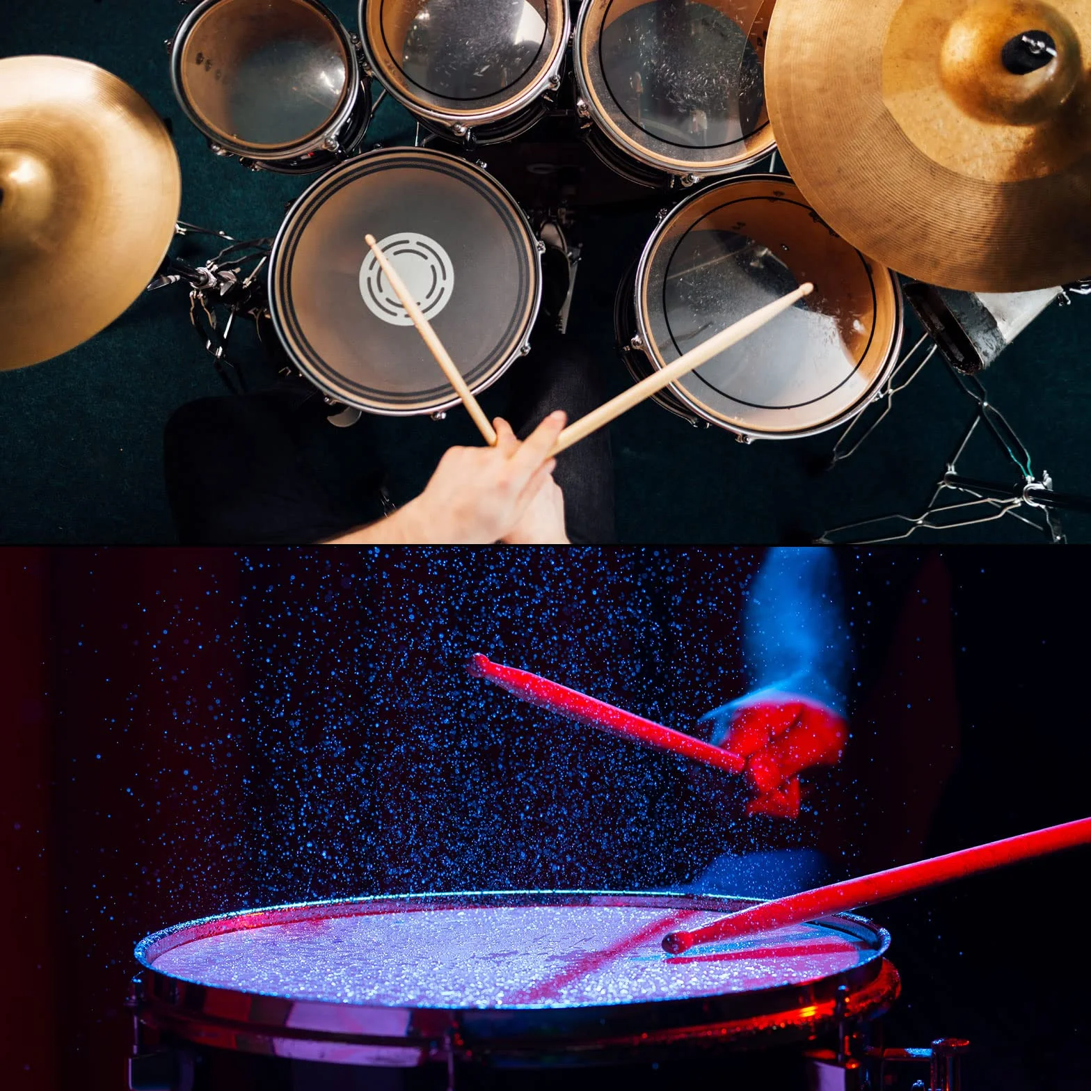 PATIKIL Klonowe drewniane pałeczki perkusyjne antypoślizgowy kij perkusyjny 7A różowy 1 para do perkusji instrumentu muzycznego