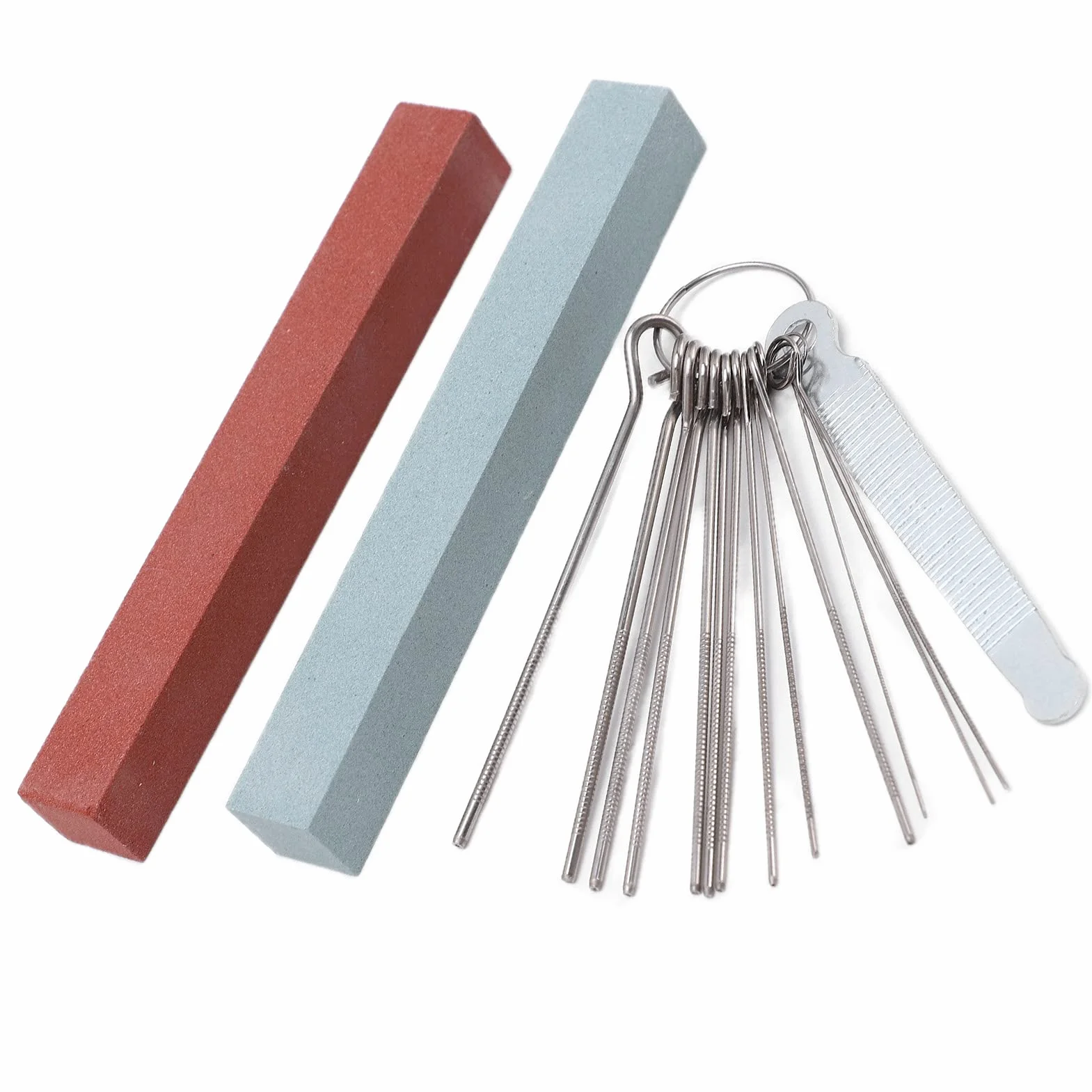 Narzędzia do Naprawy Gitary Guitar Bridge Saddle Nut Files z Kamieniem Szlifierskim Profesjonalne Polerowanie Akcesoria do Konserwacji Instrumentów Muzycznych(M02802)