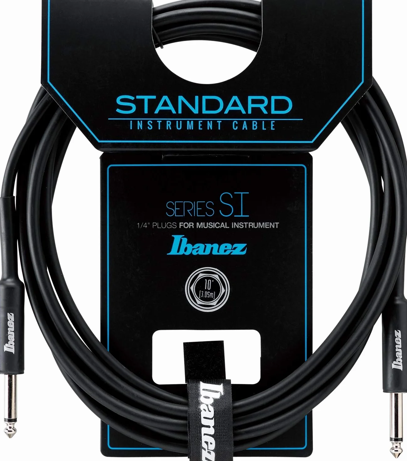 IBANEZ SI Serie (standard) kabel do instrumentów - - 2 proste wtyczki - jack - jack, czarny - 3,05 m / 10 ft (SI10)
