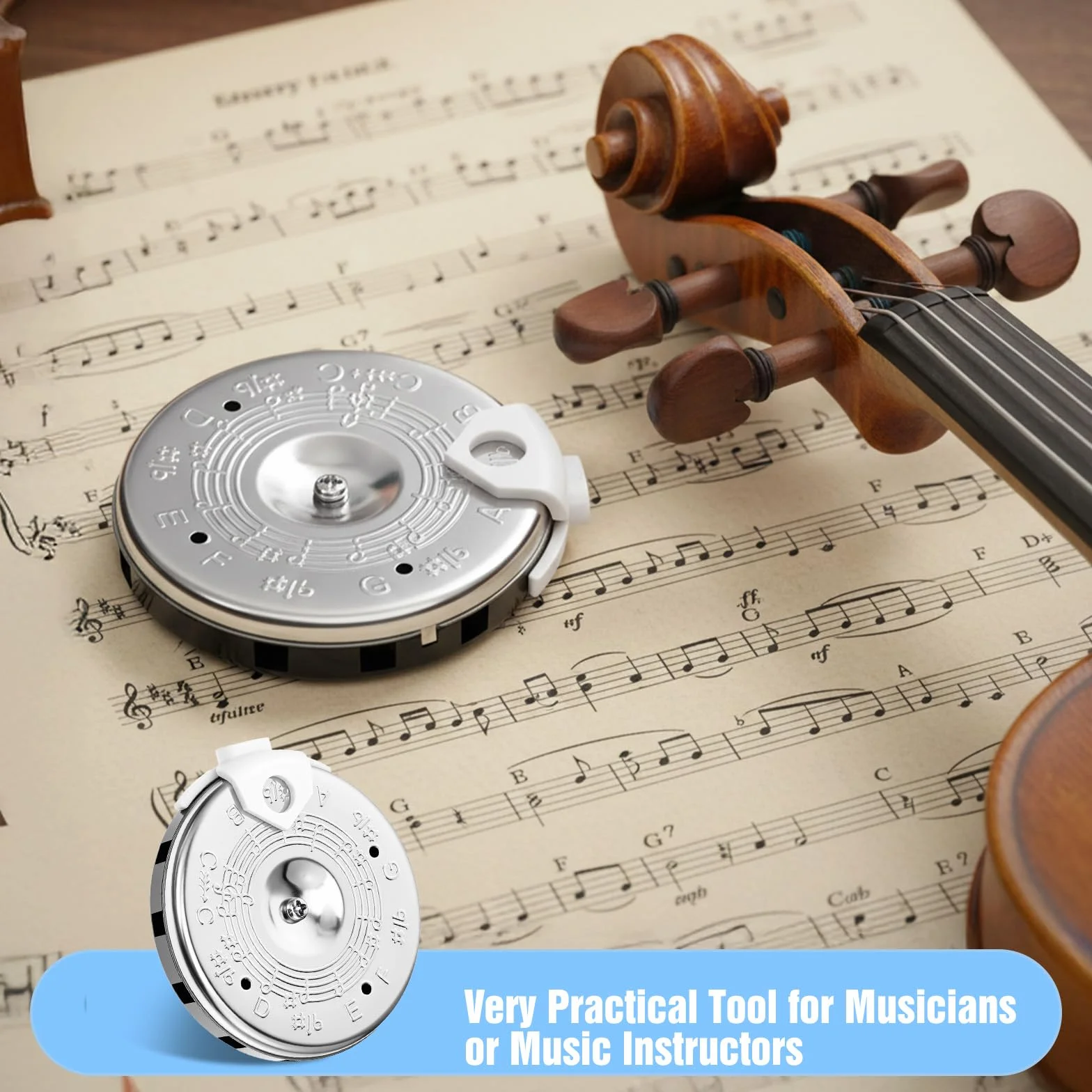 Pitch Pipe dla piosenkarzy wrażliwy chromatyczny tuner rurowy do śpiewania, rura wokalna z pudełkiem do przechowywania, rura tunera dla piosenkarzy, gitary, basu, skrzypiec, strojenia ukulele