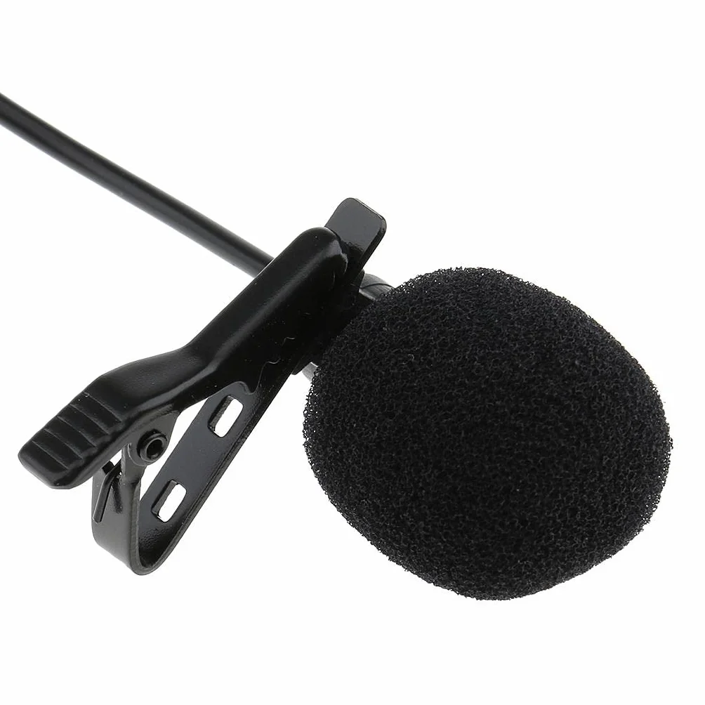 Lavalier Lapel Tie Clip-on mikrofon próżniowy MINI XLR 4-pinowy, czarny