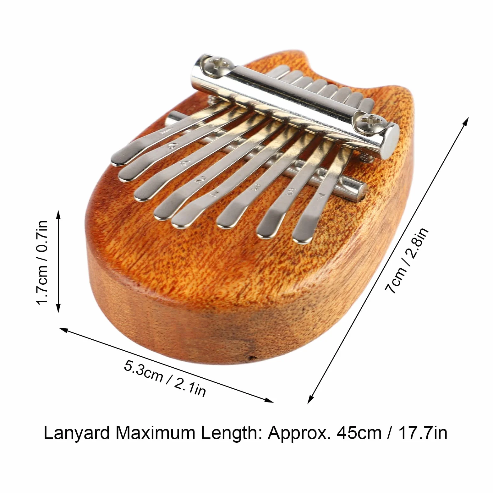 Mini Kalimba, łatwy do Gry, 8-klawiszowy Mini Kciuk Piano dla Dzieci dla Początkujących Przenośny ze smyczą