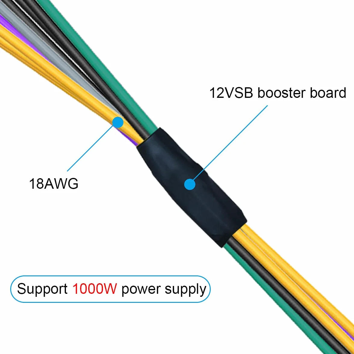 24-pinowy na 8-pinowy ATX, kabel zasilacza PSU do płyt głównych DELL Optiplex 3020 7020 9020 30 cm 18AWG