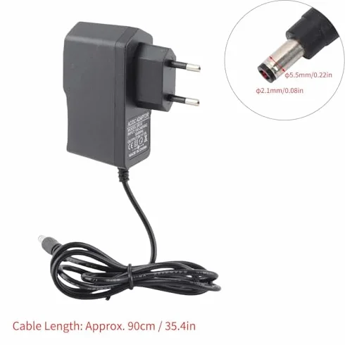 Uniwersalny Zasilacz 9V AC/DC, 8 X 5 X 2 Cm, Zasilacz do Wielu Klawiatur Elektrycznych, Pianin Cyfrowych, Pedałów, Wzmacniaczy itp., Pojedynczy Efektor 100-240 V