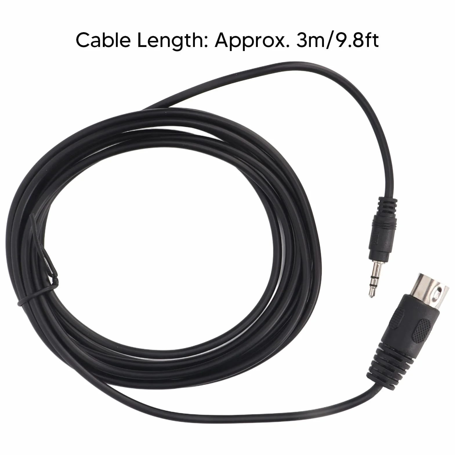 8-biegunowy kabel DIN, 8-biegunowa wtyczka DIN MIDI na wtyk stereo jack 3,5 mm, kabel audio stereo do odtwarzania sygnału na elektronicznych instrumentach muzycznych, 9,8 stopy