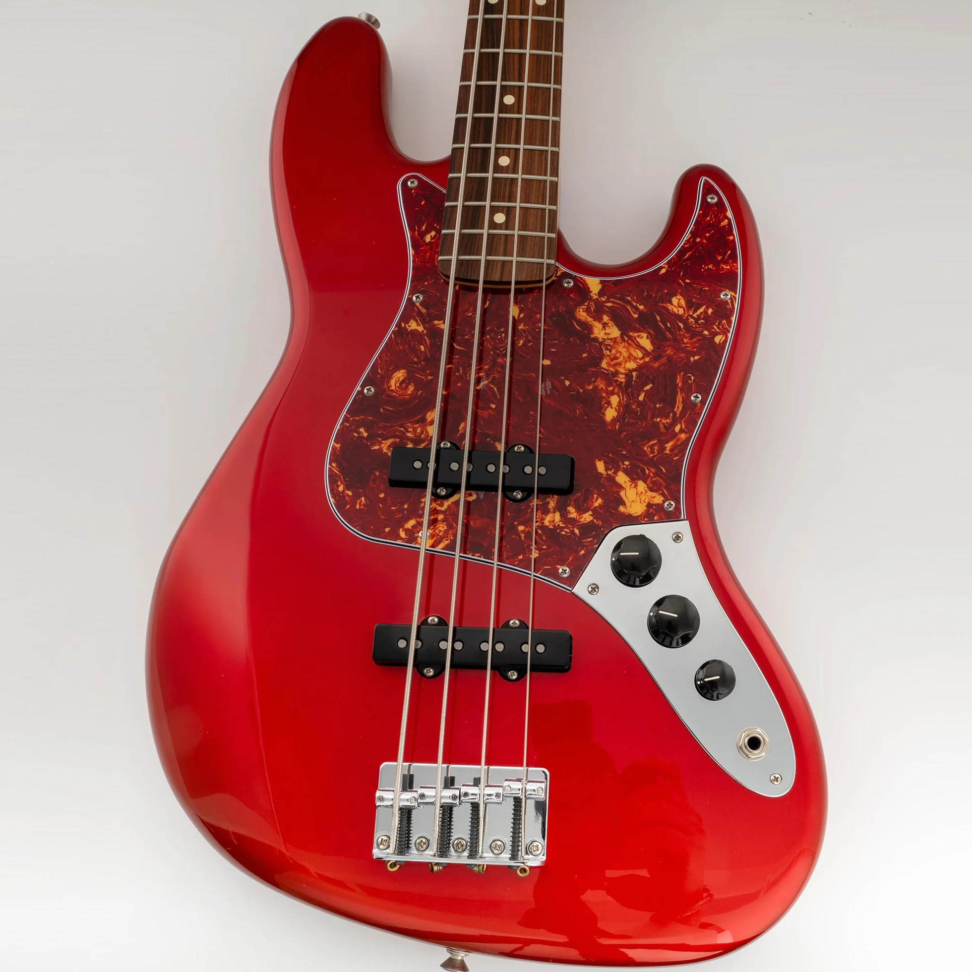Musiclily 10 Otworów Jazz Bass Pickguard Płyta Maskownica do 4-strunowy Fender American/Mexican Standard Jazz Bass, 4-warstwowy Vintage Tortoise