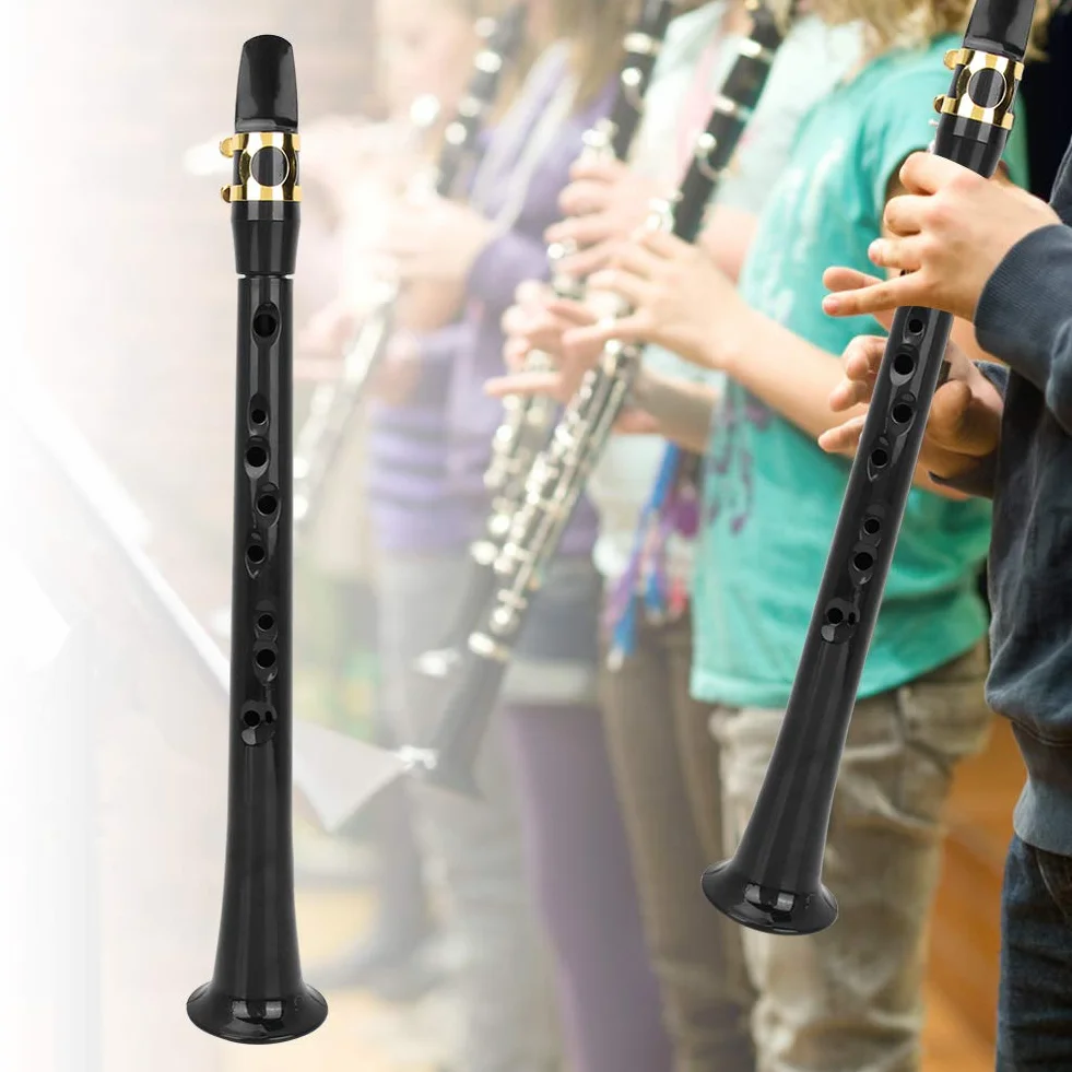 Prosty mini saksofon, przenośny kieszonkowy saksofon do ćwiczeń saksofon z kieszonką na stroik, mini saksofon instrument dęty drewniany Bb Tune Recorder dla dzieci