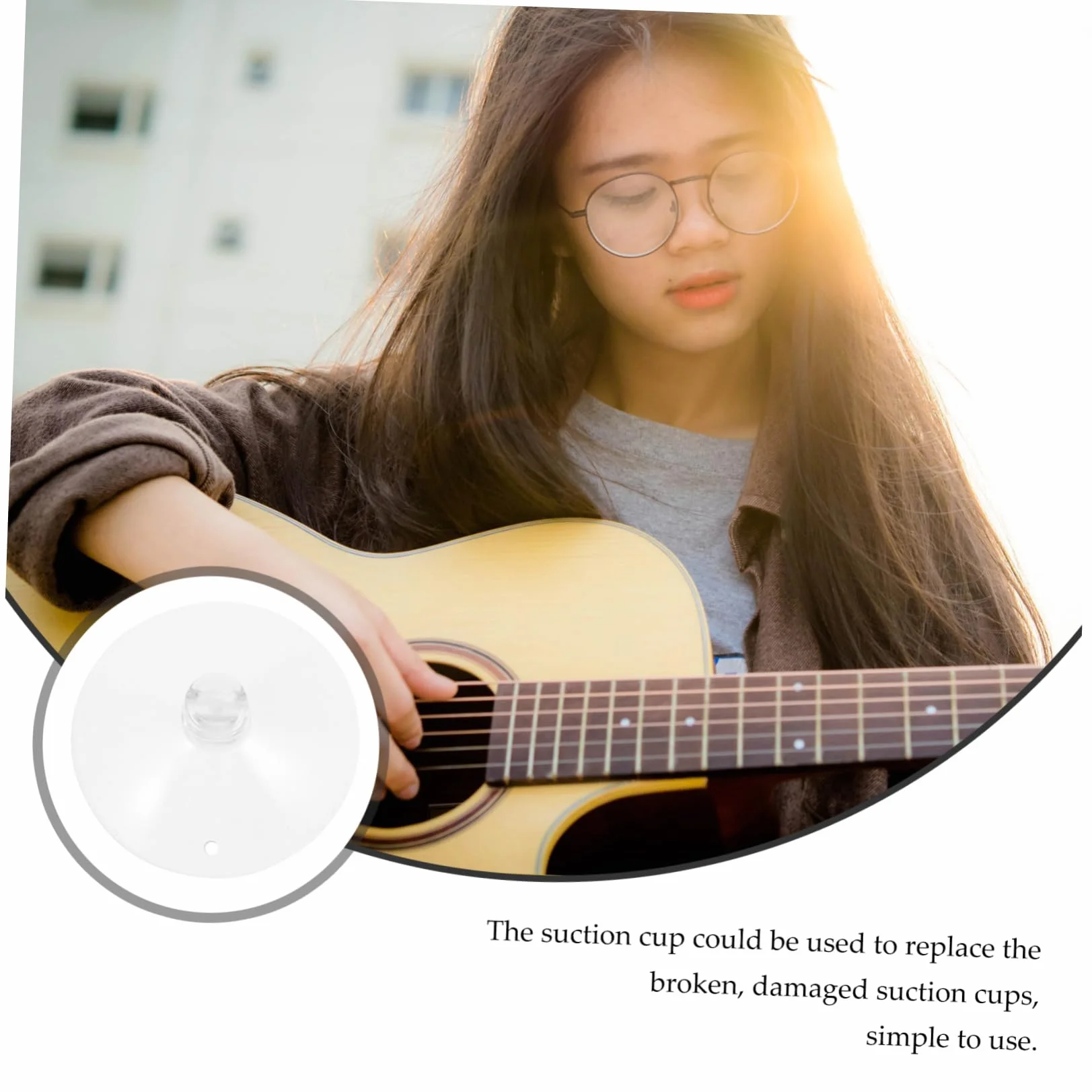 BESTonZON 4 Sztuk Przezroczysta Przyssawka Przezroczysta Przyssawka Gitara Wsparcie Przyssawki Gumowa Przyssawka Do Gitary Wsparcie Przezroczysta Gumowa Przyssawka Gitara Części Do Wsparcia