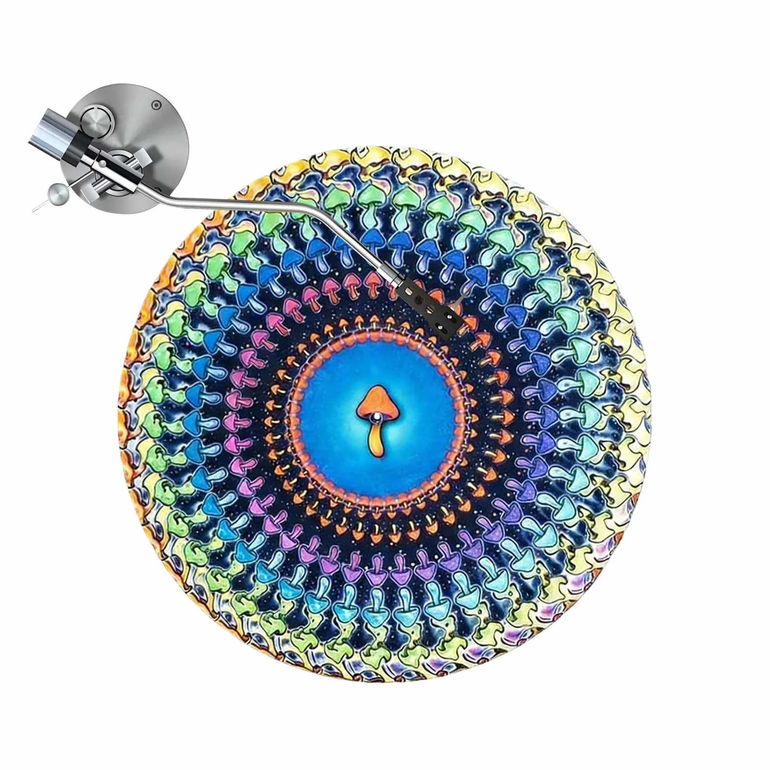 Slipmat do Płyt Winylowych | 30 Cm Slipmat Iluzja Optyczna,Zoetrope Mata Na Płyty Winylowe | Dla Djów Turntablistów Audiofiliów Miłośników Producentów Inżynierów Nagrań Studiów Muzycznych Klubów