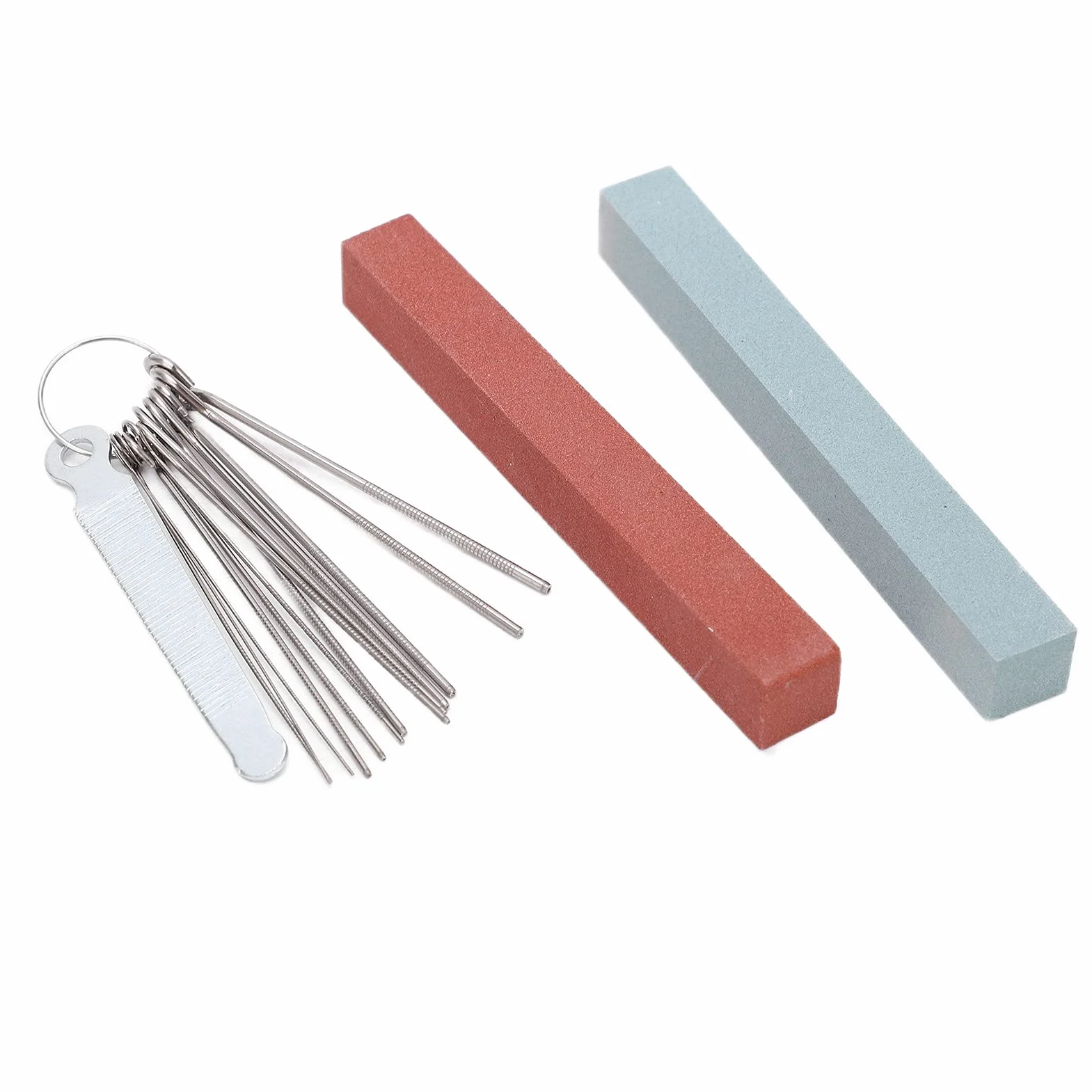 Narzędzia do Naprawy Gitary Guitar Bridge Saddle Nut Files z Kamieniem Szlifierskim Profesjonalne Polerowanie Akcesoria do Konserwacji Instrumentów Muzycznych(M02802)