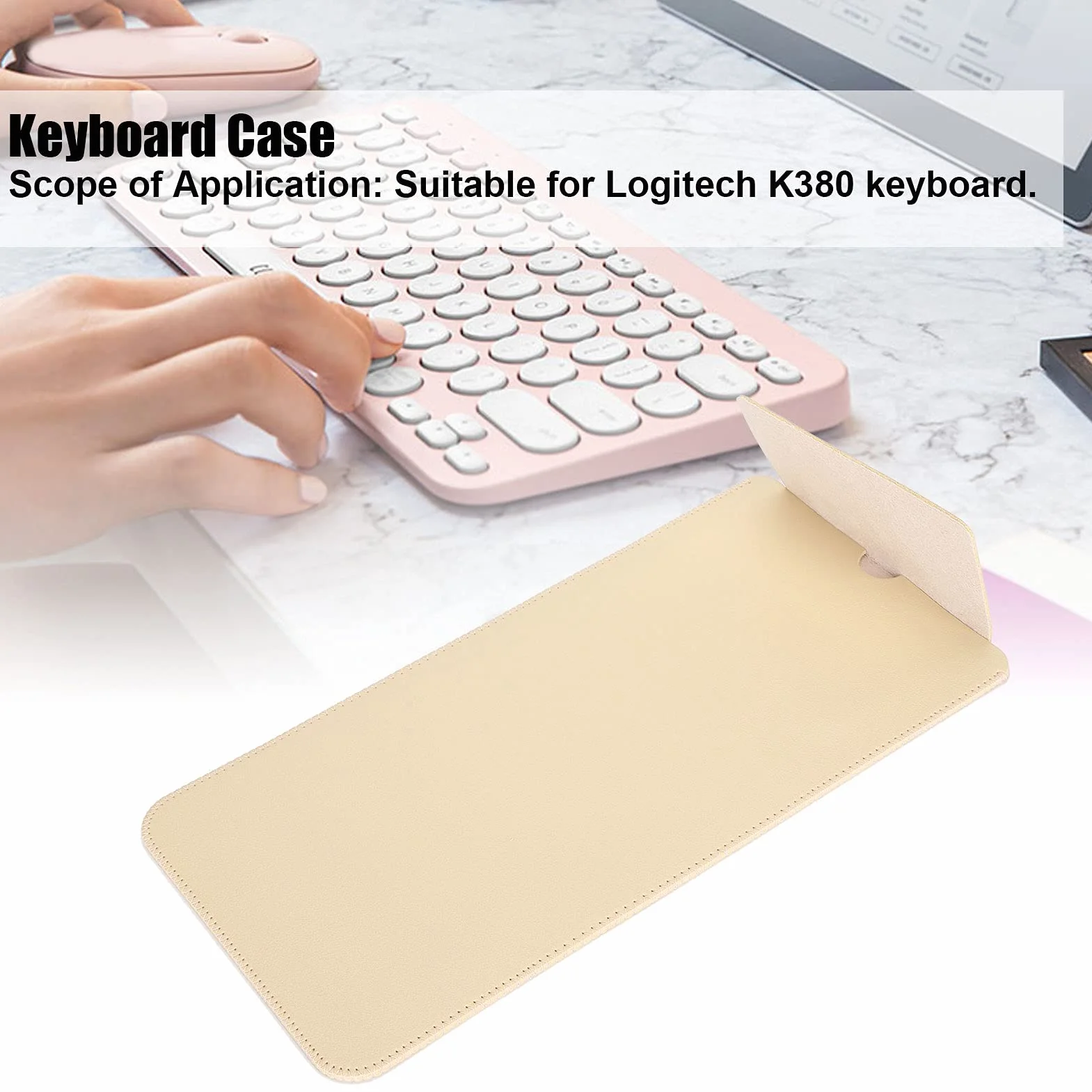 Etui na klawiaturę do K380, etui ochronne na klawiaturę PC, etui na klawiaturę, pyłoszczelne etui na klawiaturę, etui transportowe. Praktyczne skórzane etui do (kolor